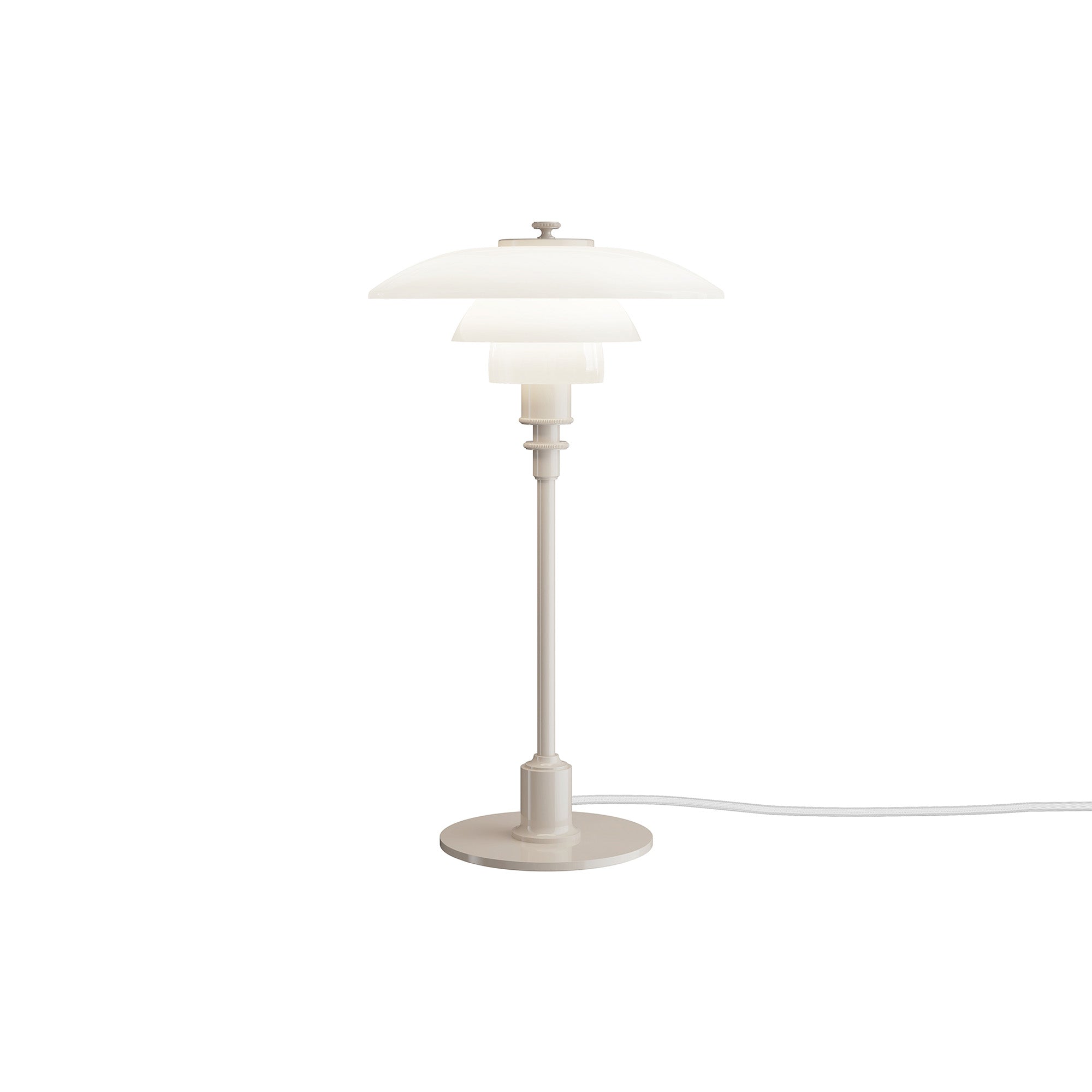 PH 2/1 Table Lamp: Beige + White