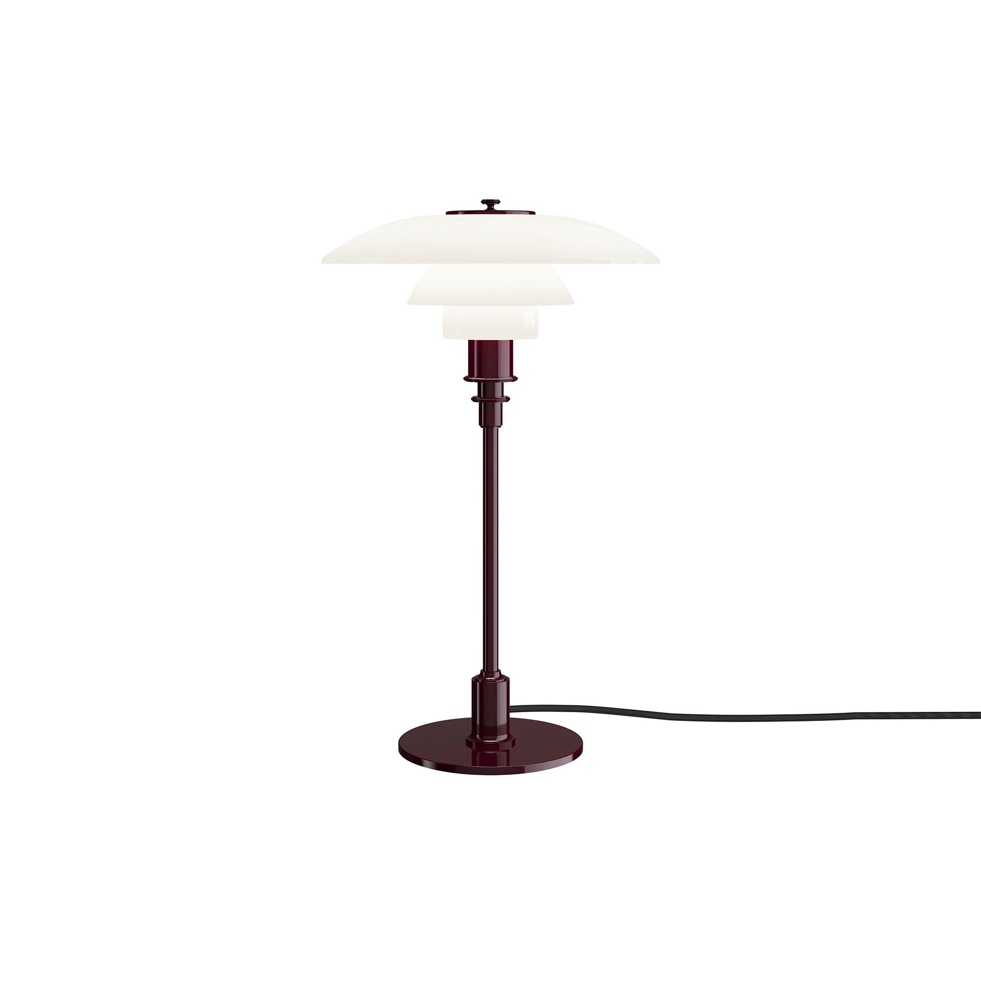 PH 3/2 Table Lamp: Burgundy + Black