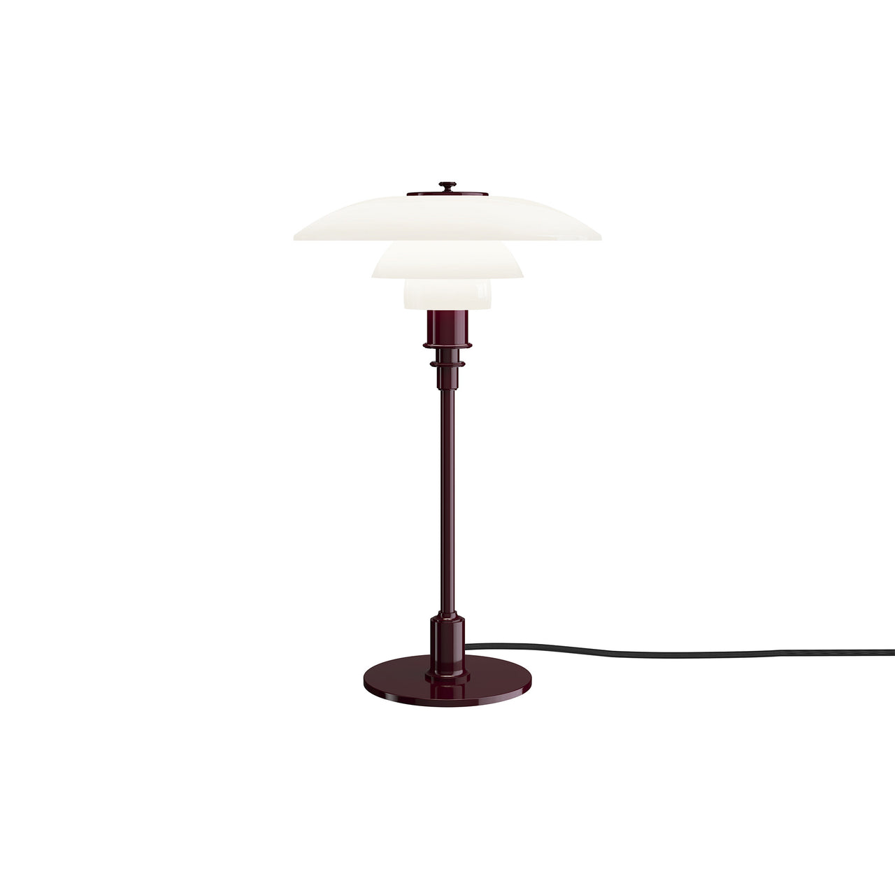 PH 3/2 Table Lamp: Burgundy + Black