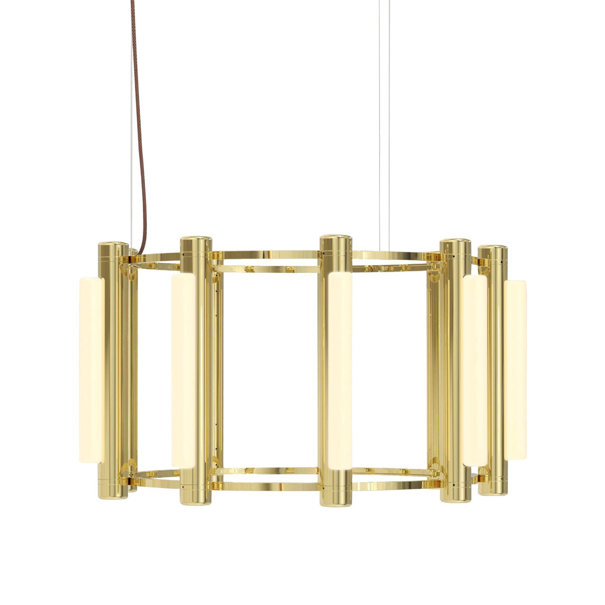 Pipeline 2 Chandelier: Brass