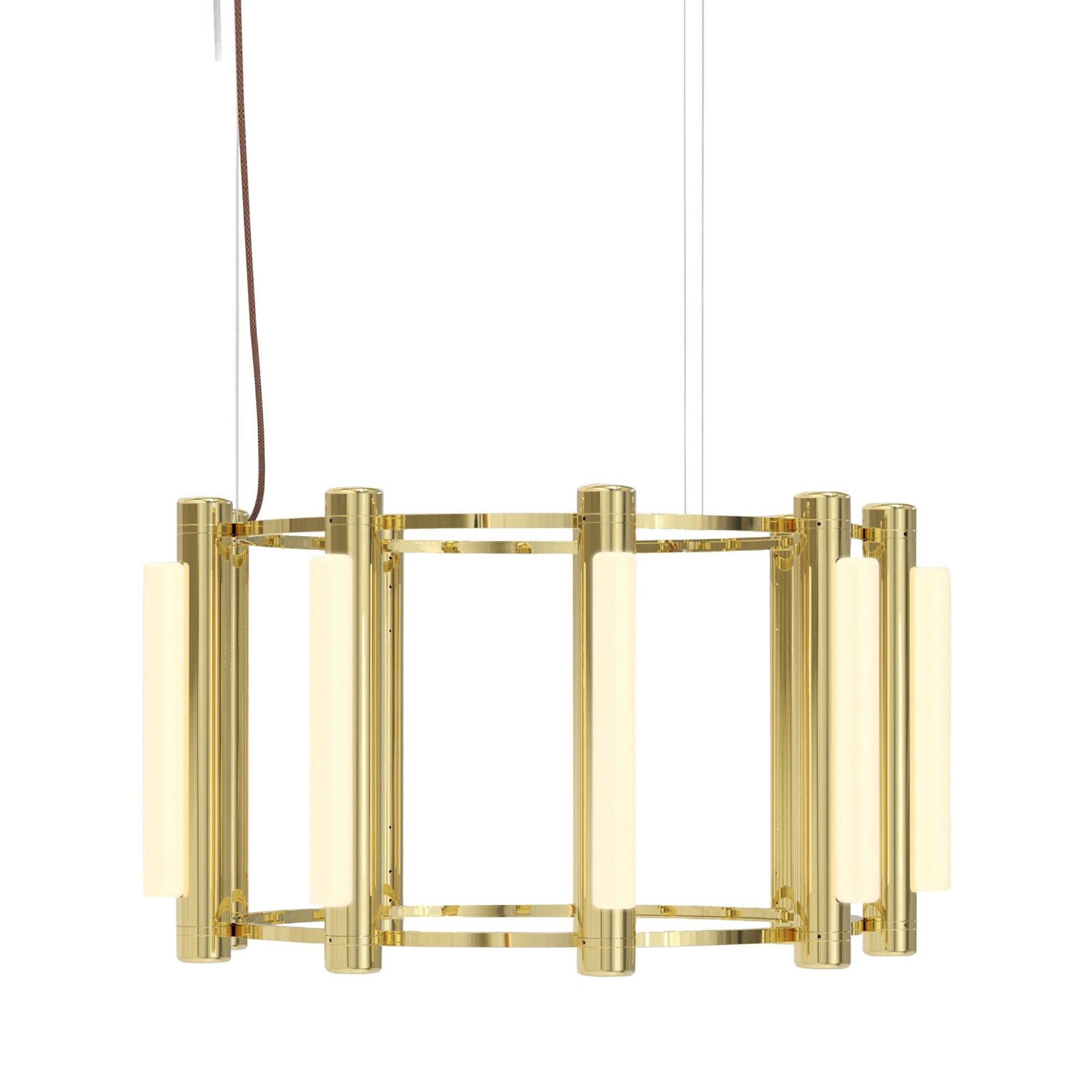 Pipeline 2 Chandelier: Brass