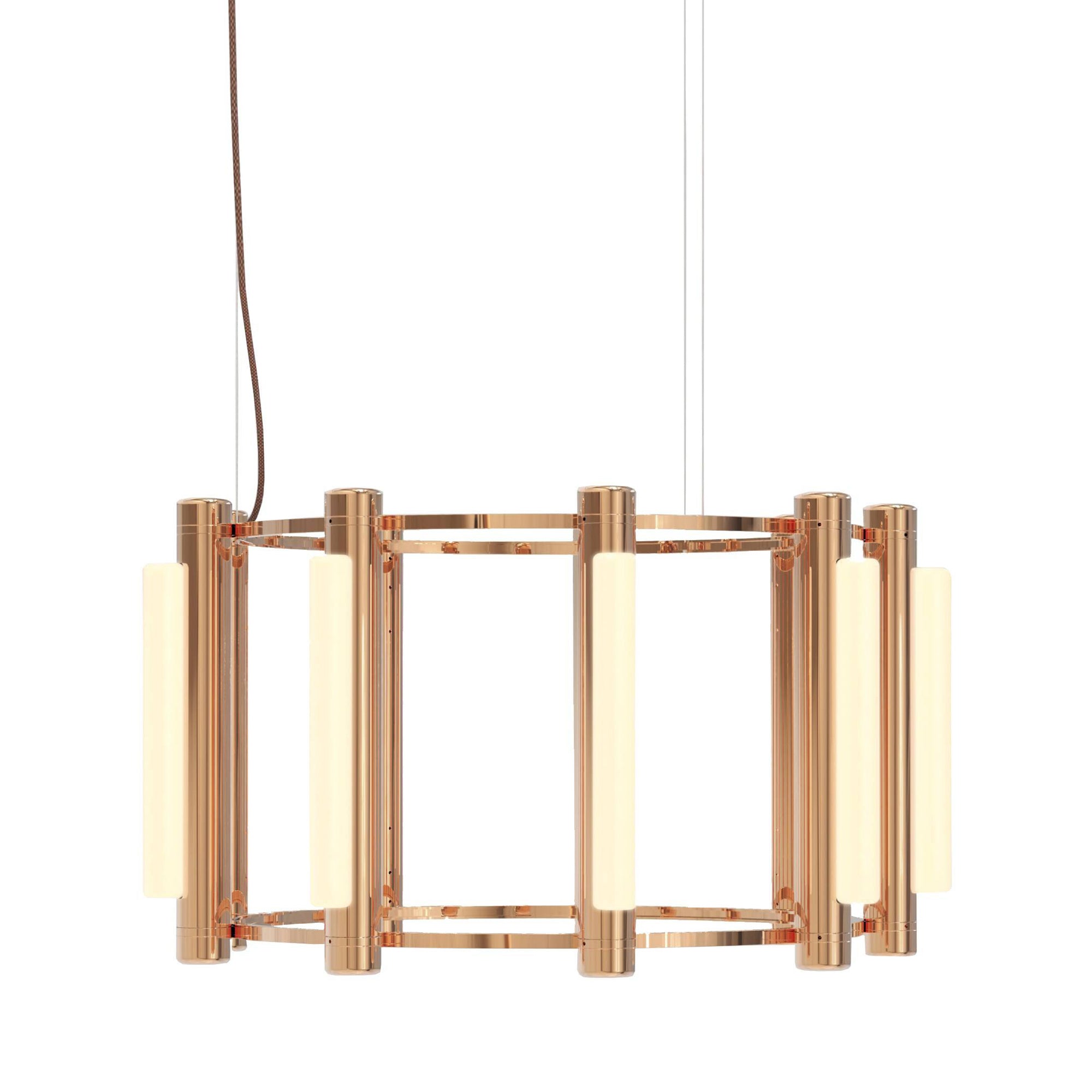 Pipeline 2 Chandelier: Copper