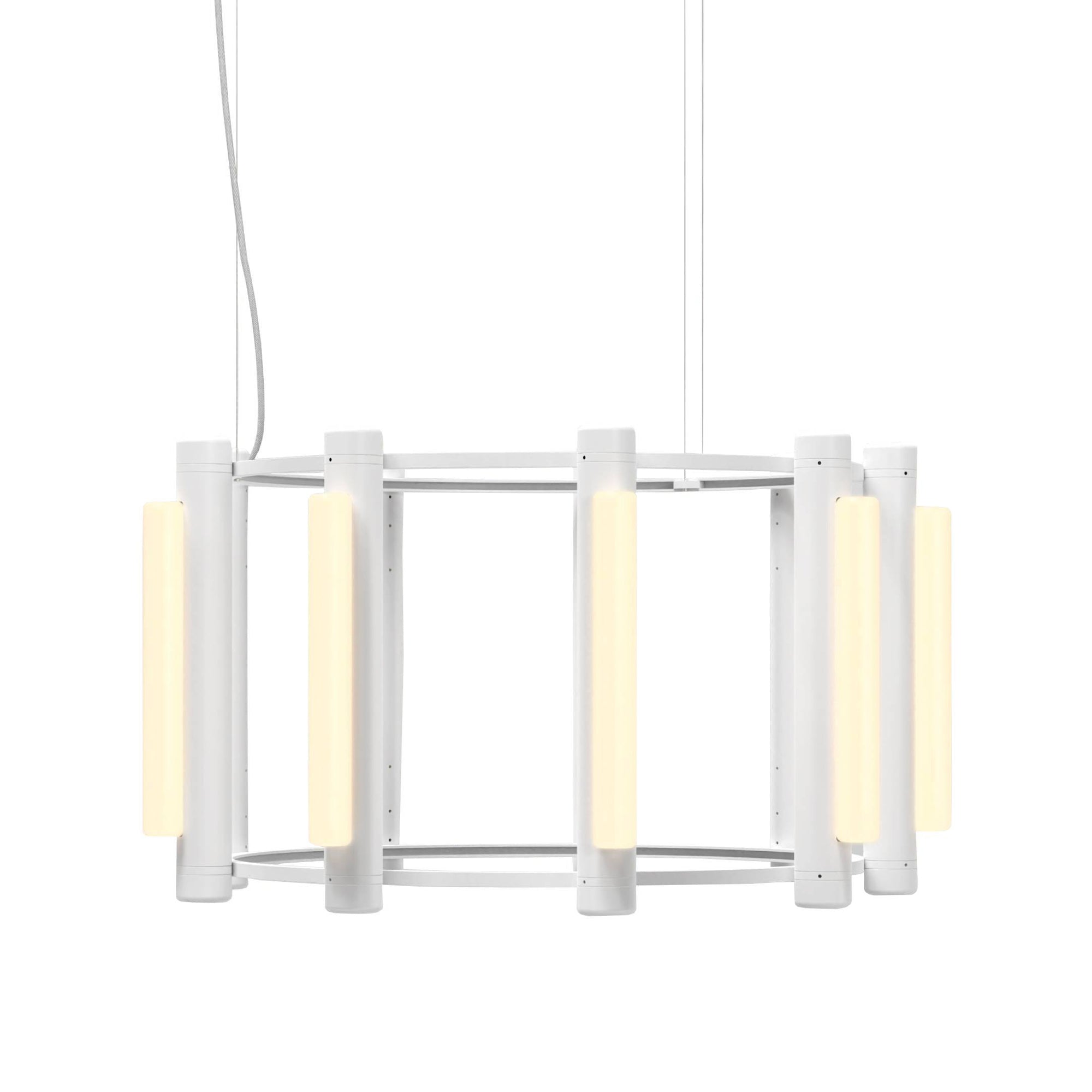 Pipeline 2 Chandelier: White