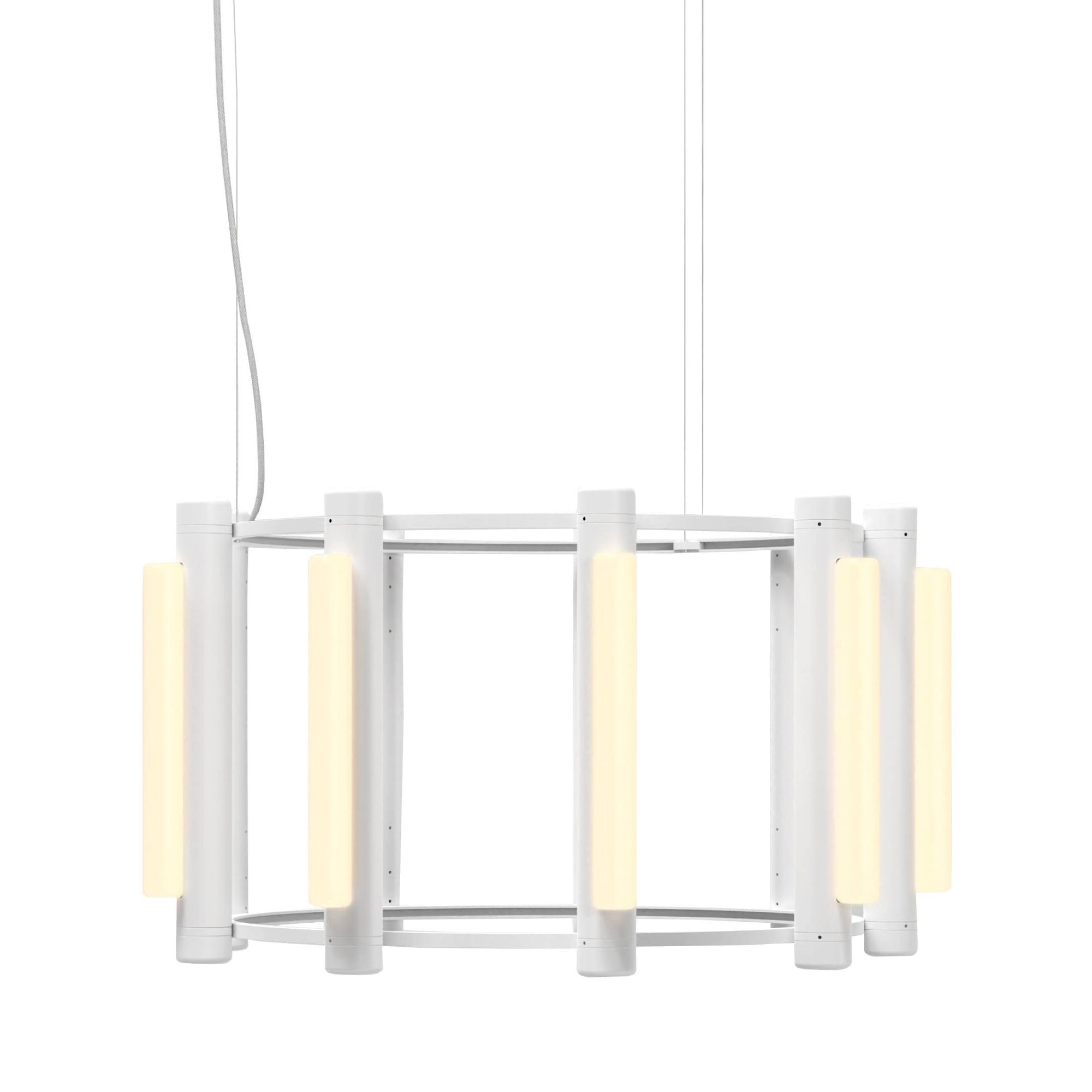 Pipeline 2 Chandelier: White