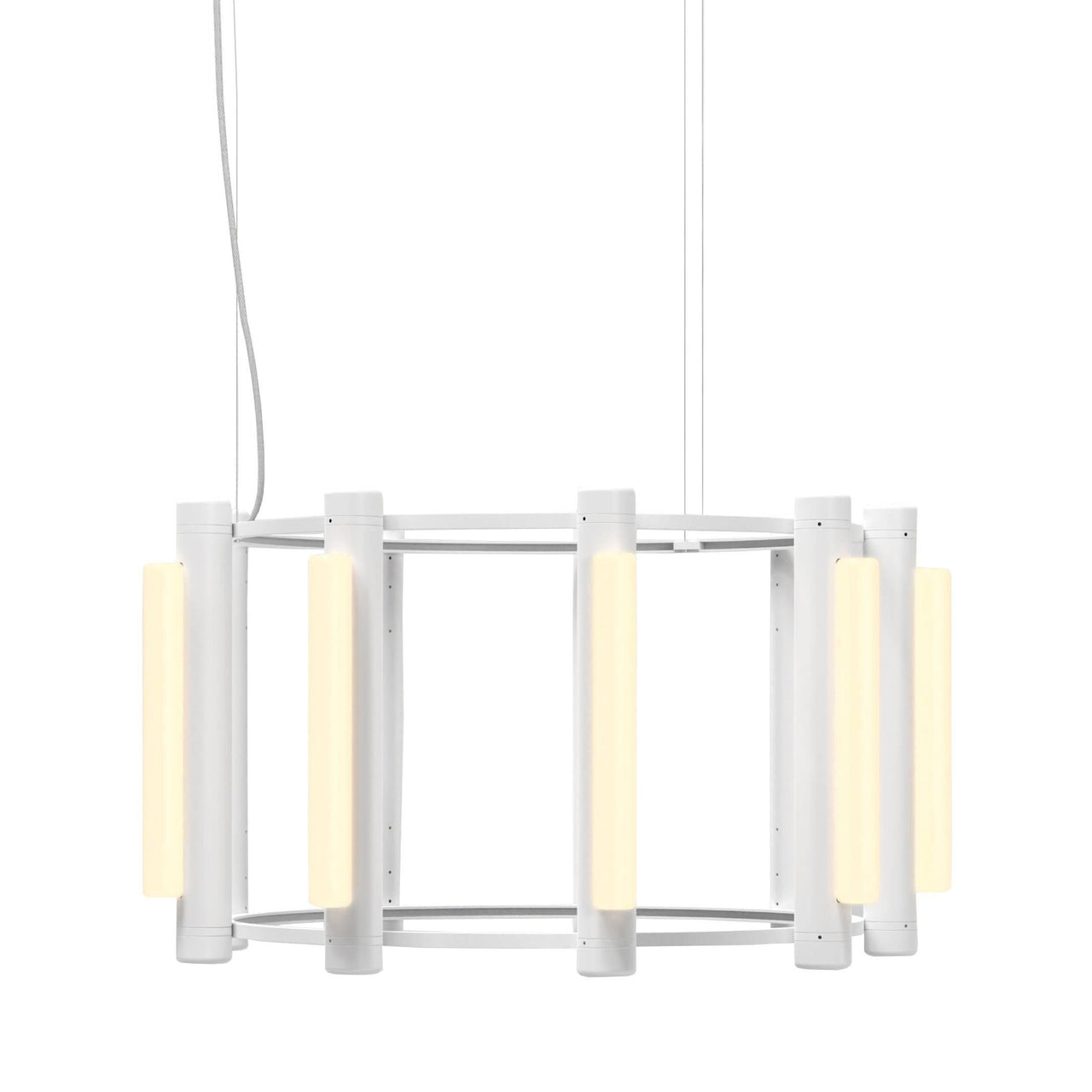 Pipeline 2 Chandelier: White
