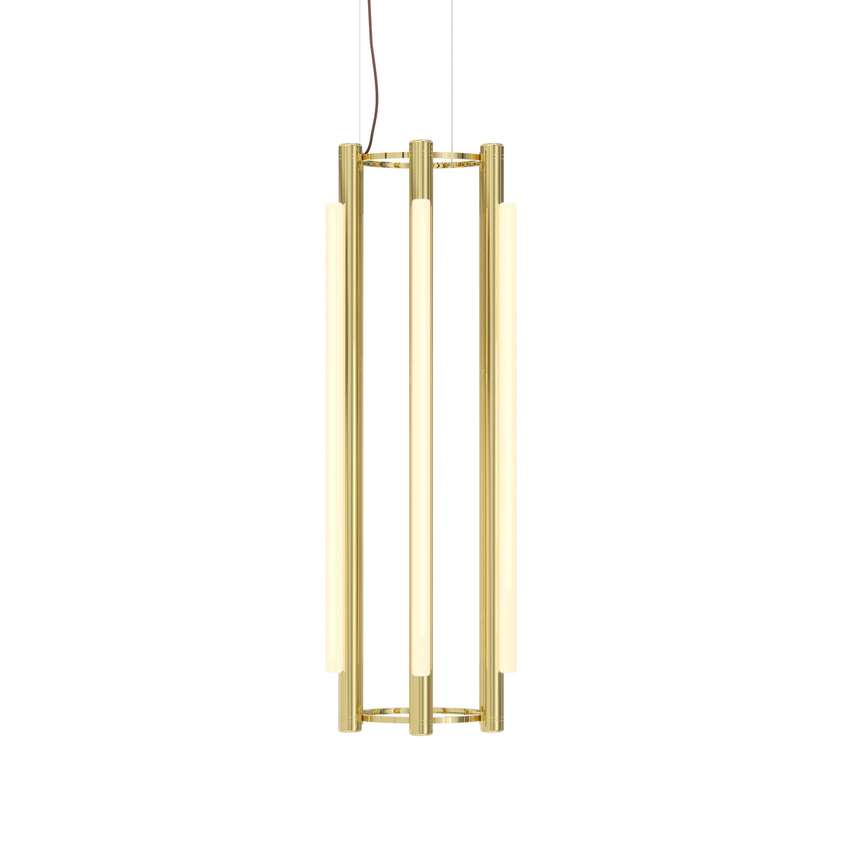 Pipeline 4 Chandelier: Brass