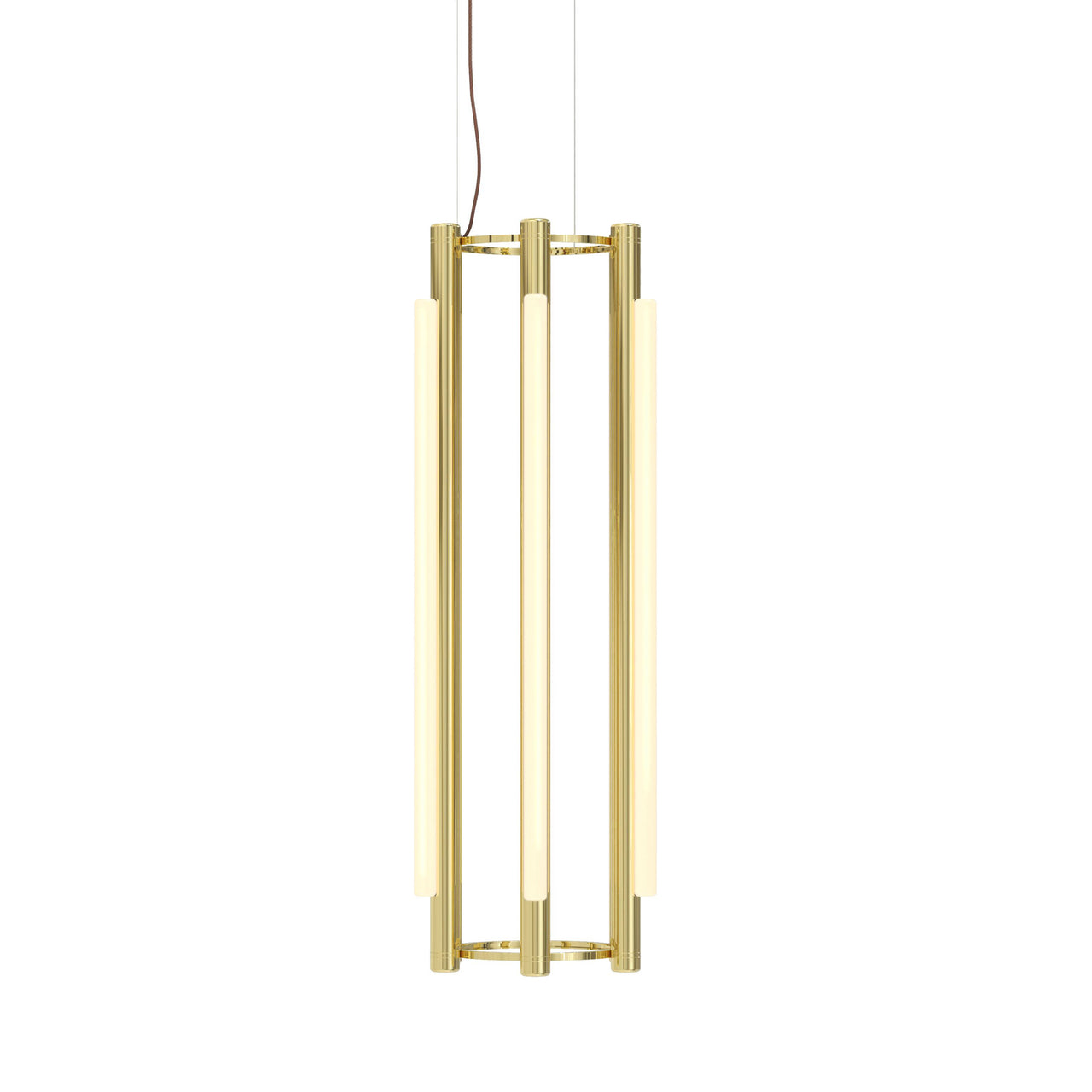 Pipeline 4 Chandelier: Brass
