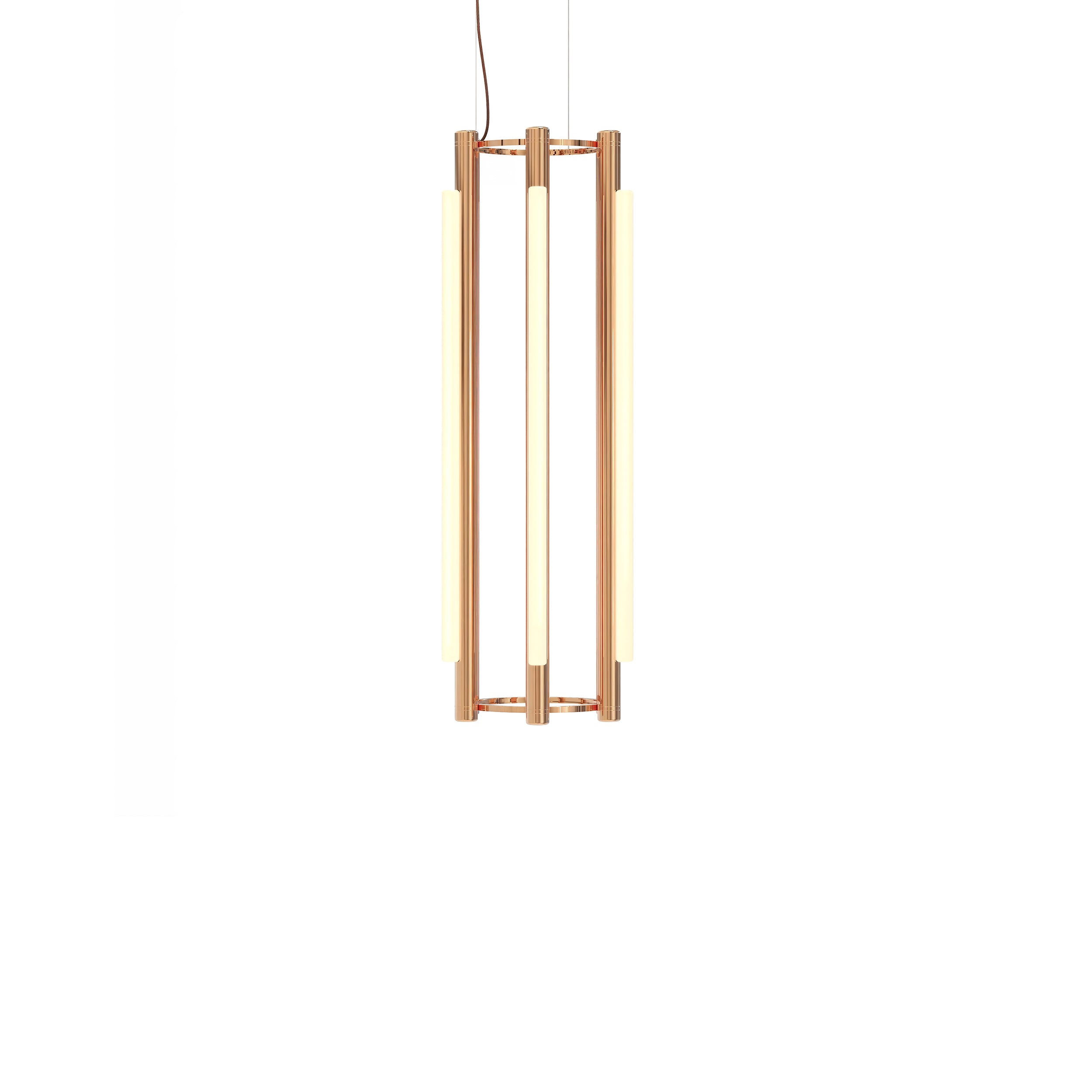 Pipeline 4 Chandelier: Copper