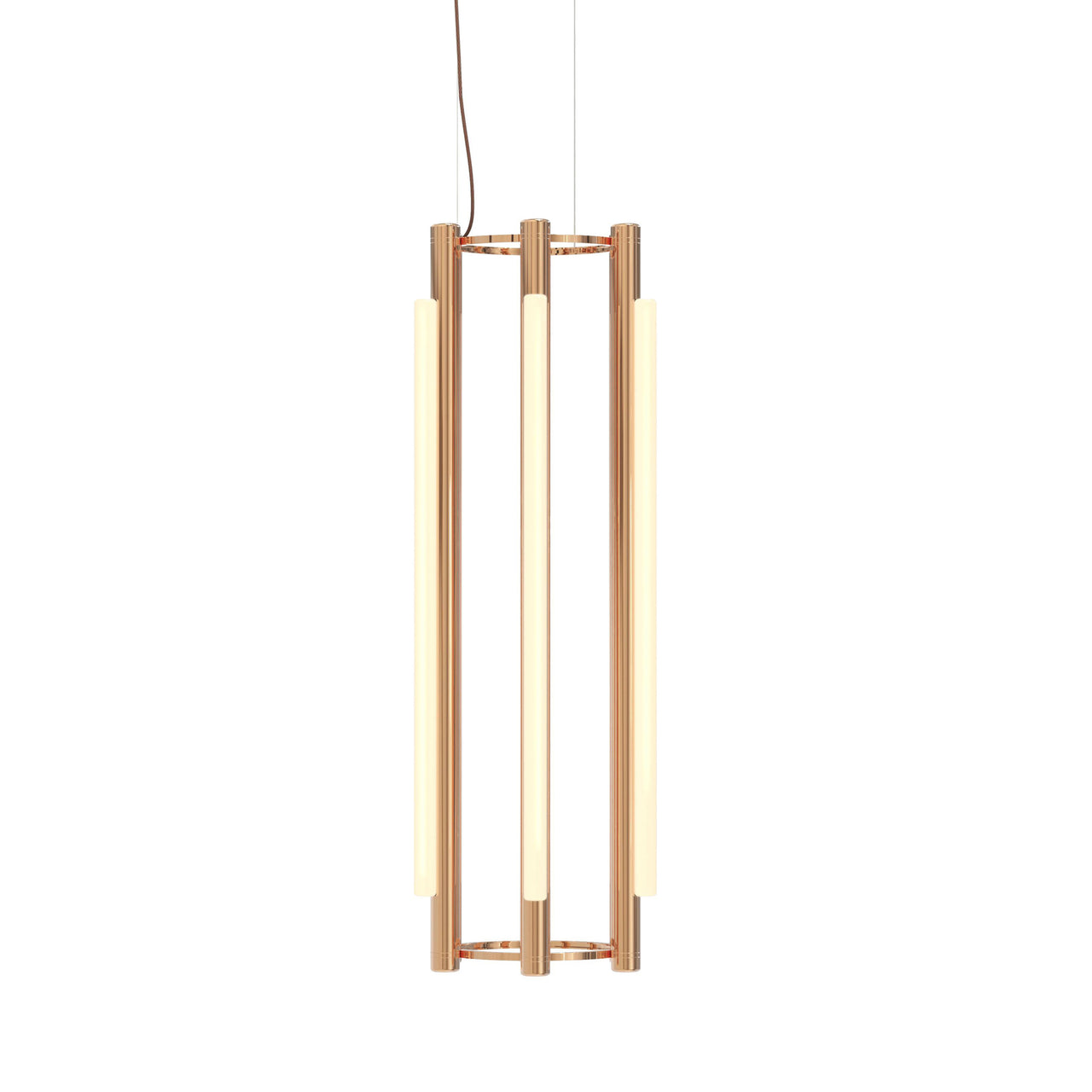 Pipeline 4 Chandelier: Copper