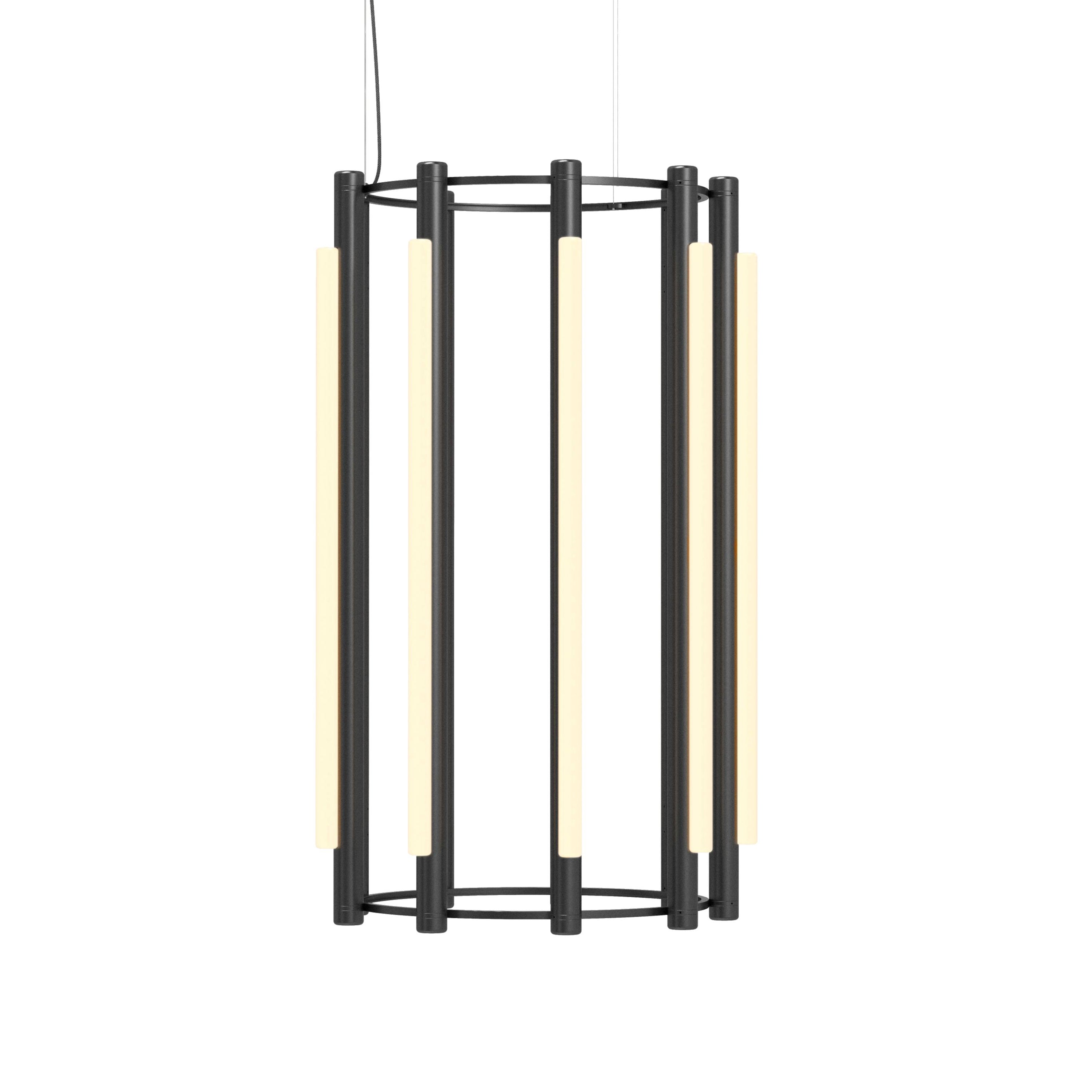 Pipeline 5 Chandelier: Black