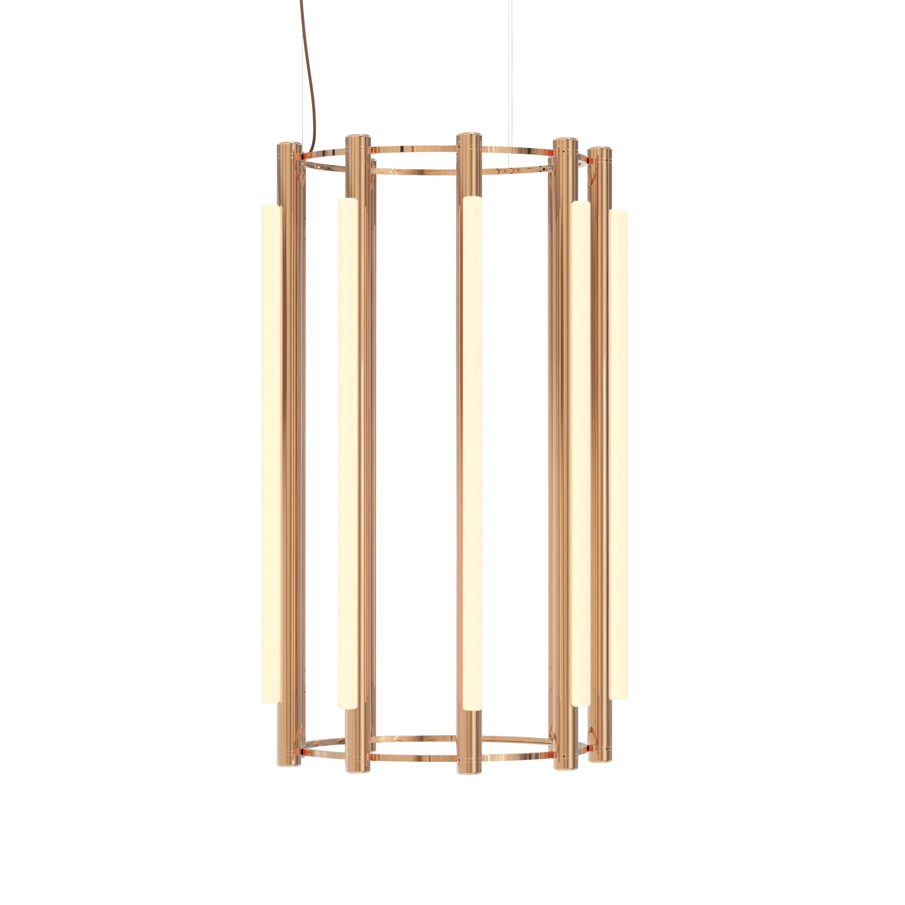 Pipeline 5 Chandelier: Copper