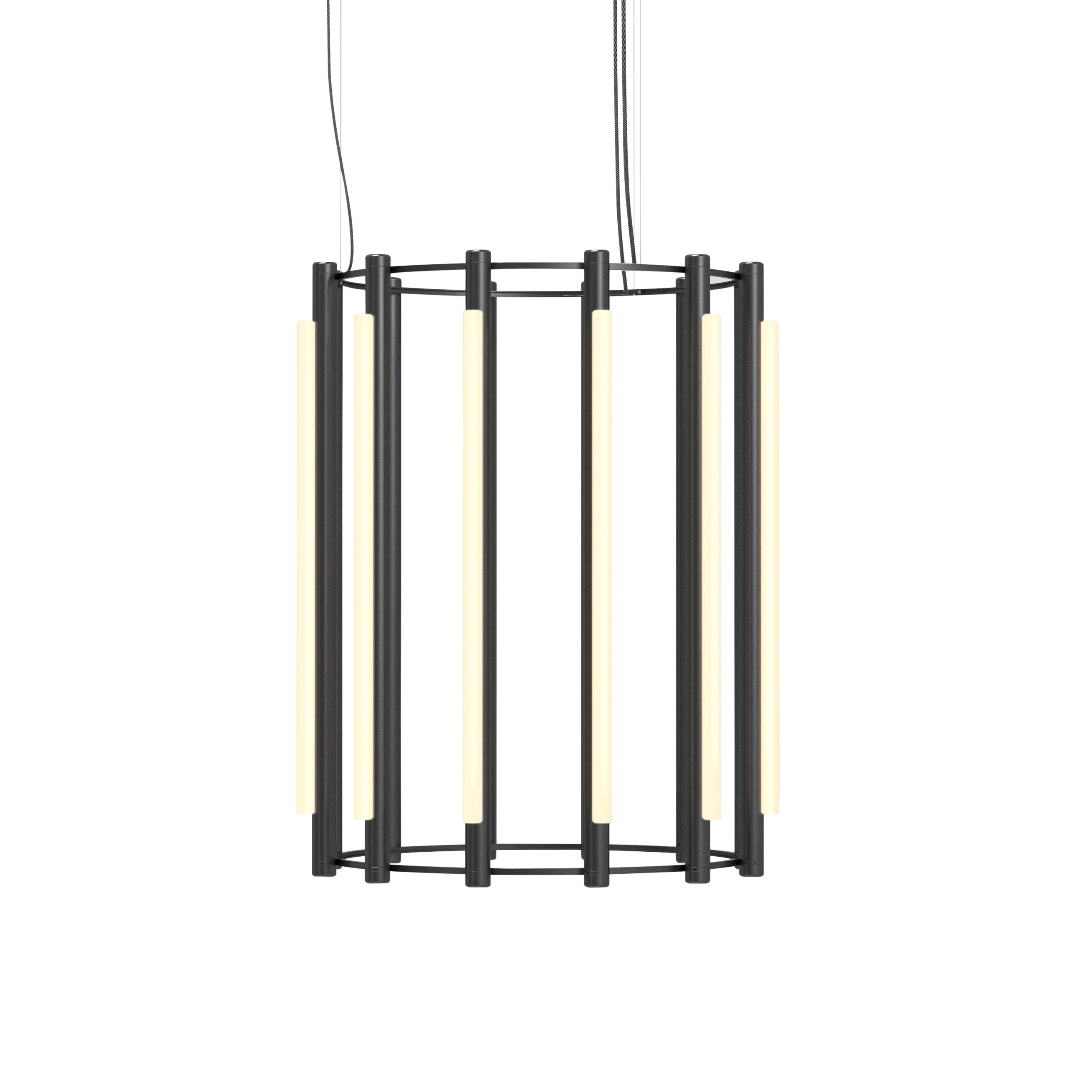 Pipeline 6 Chandelier: Black