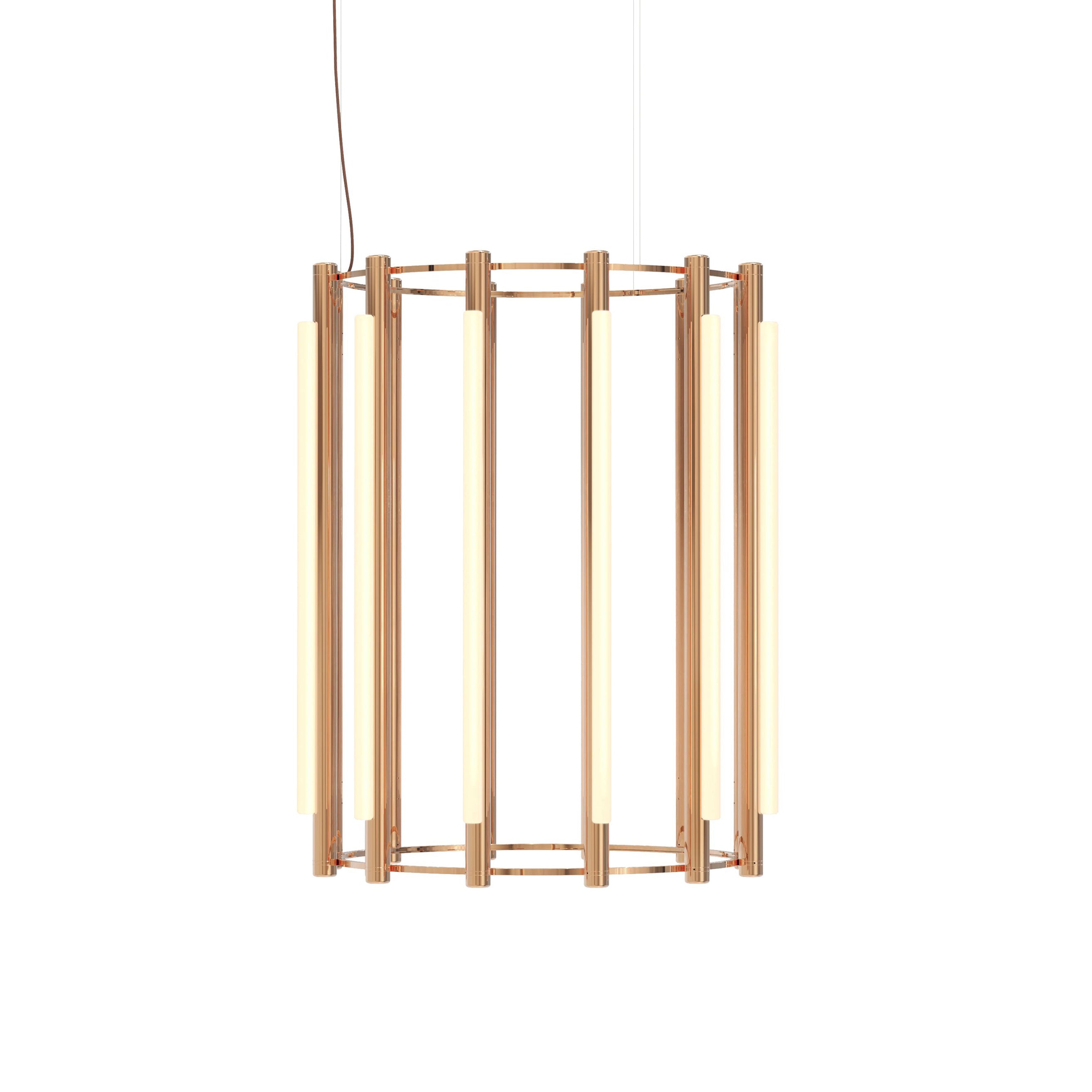 Pipeline 6 Chandelier: Copper