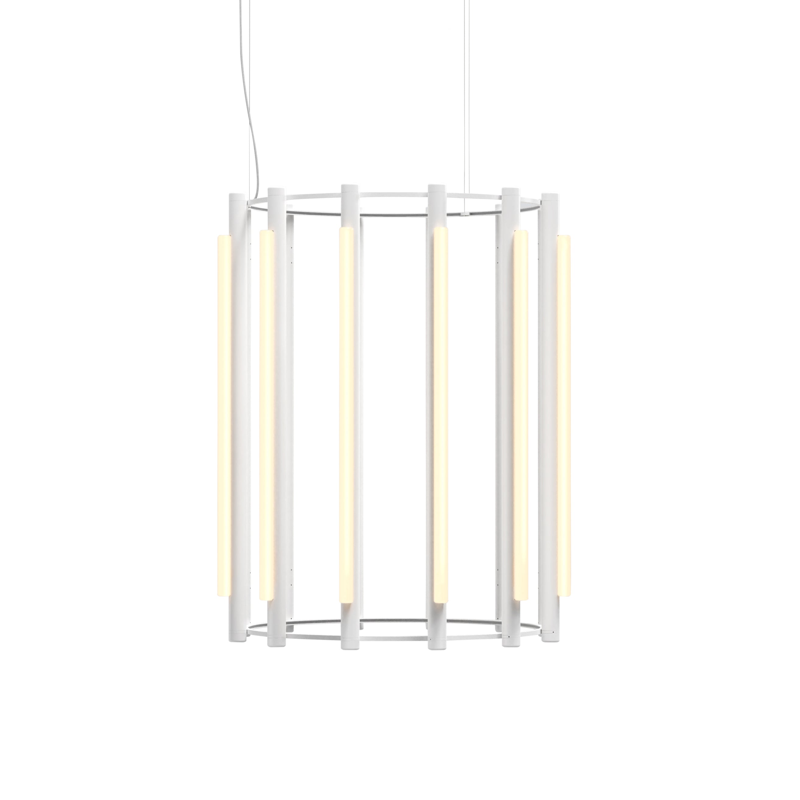 Pipeline 6 Chandelier: White