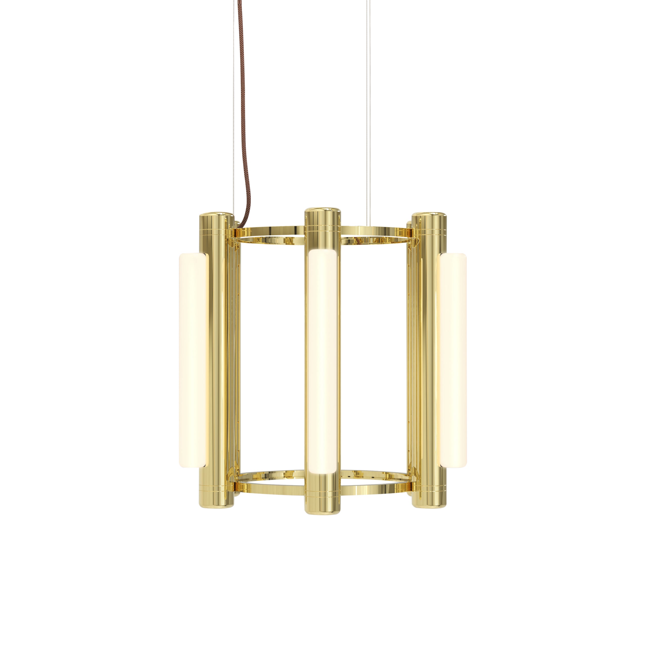 Pipeline 1 Chandelier: Brass