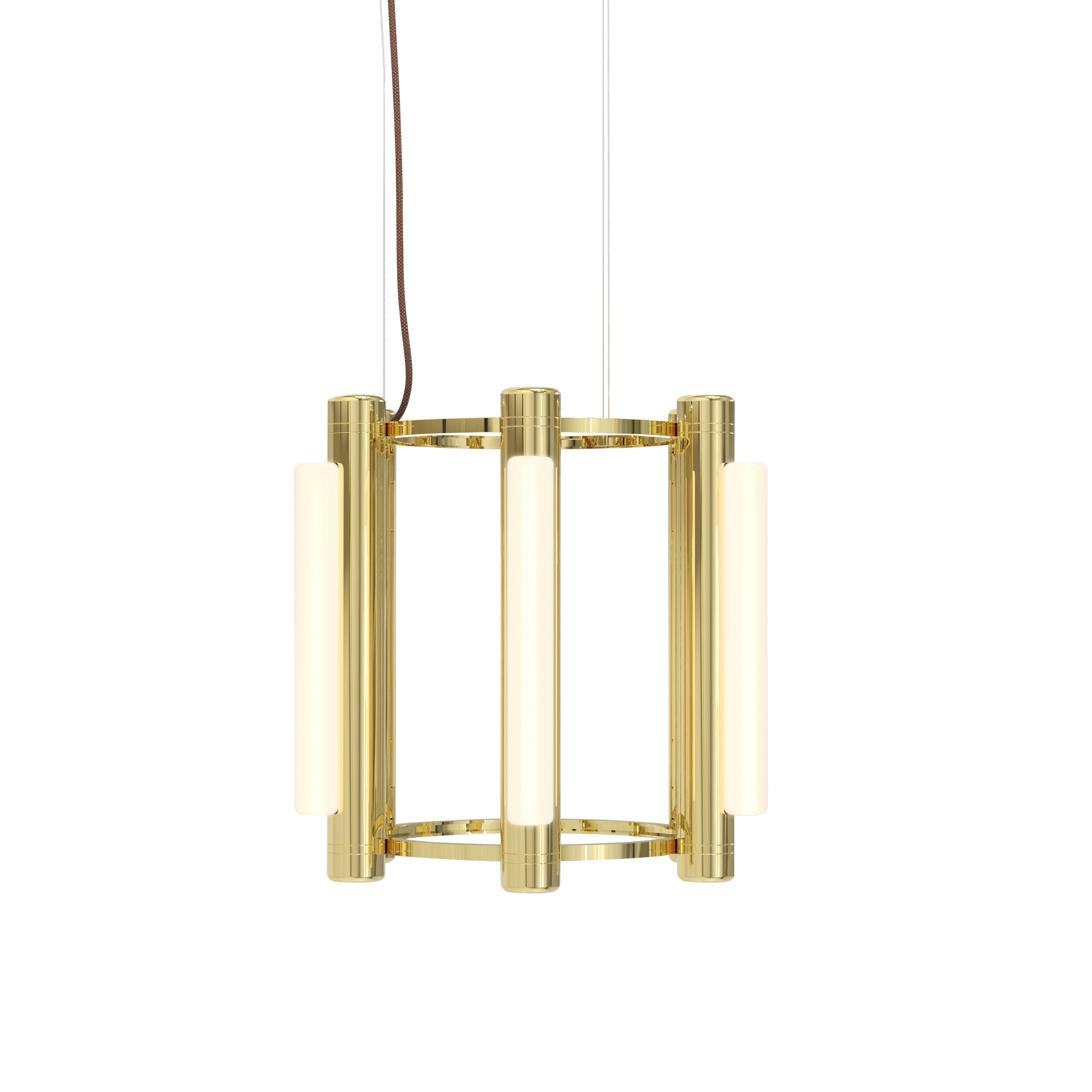 Pipeline 1 Chandelier: Brass