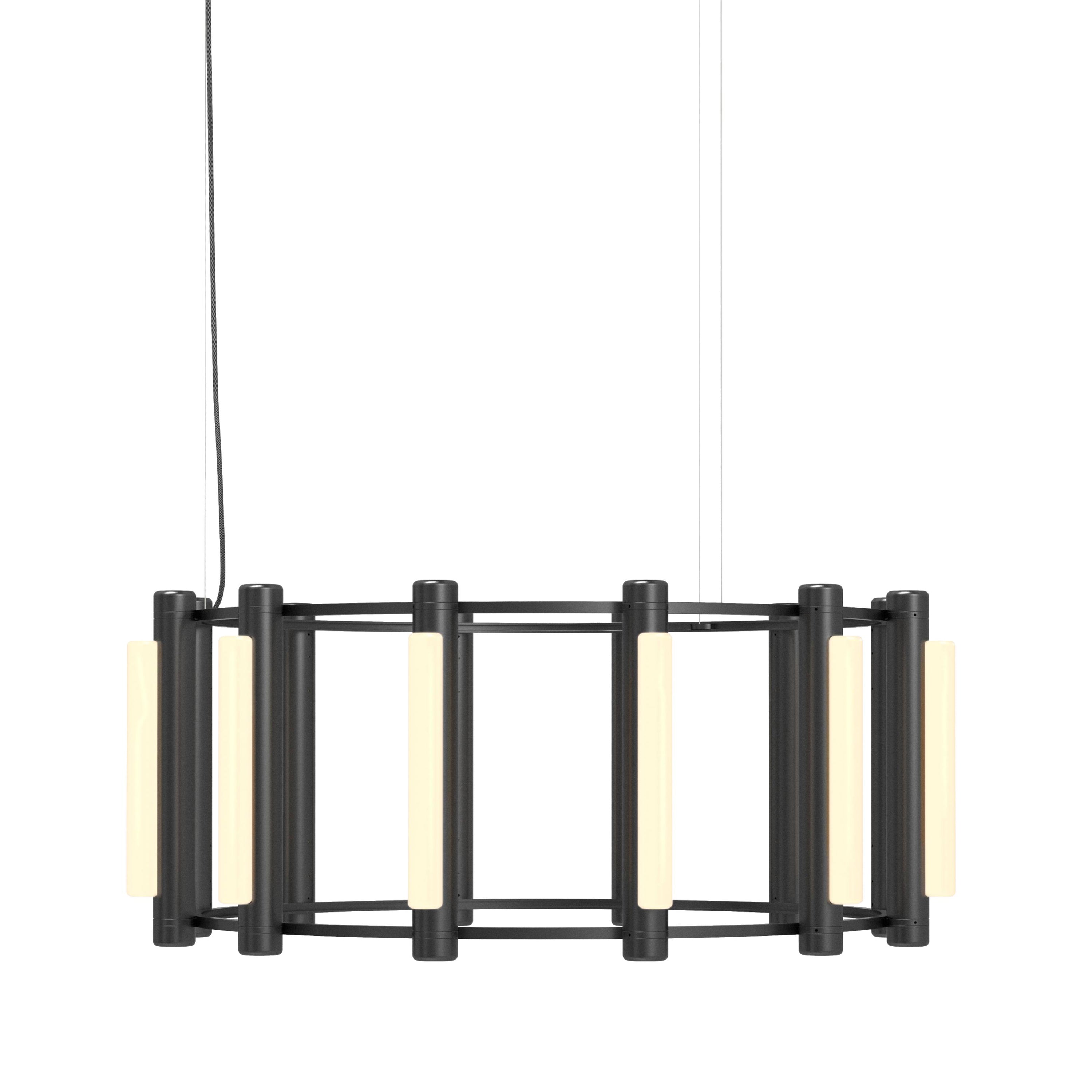 Pipeline 3 Chandelier: Black