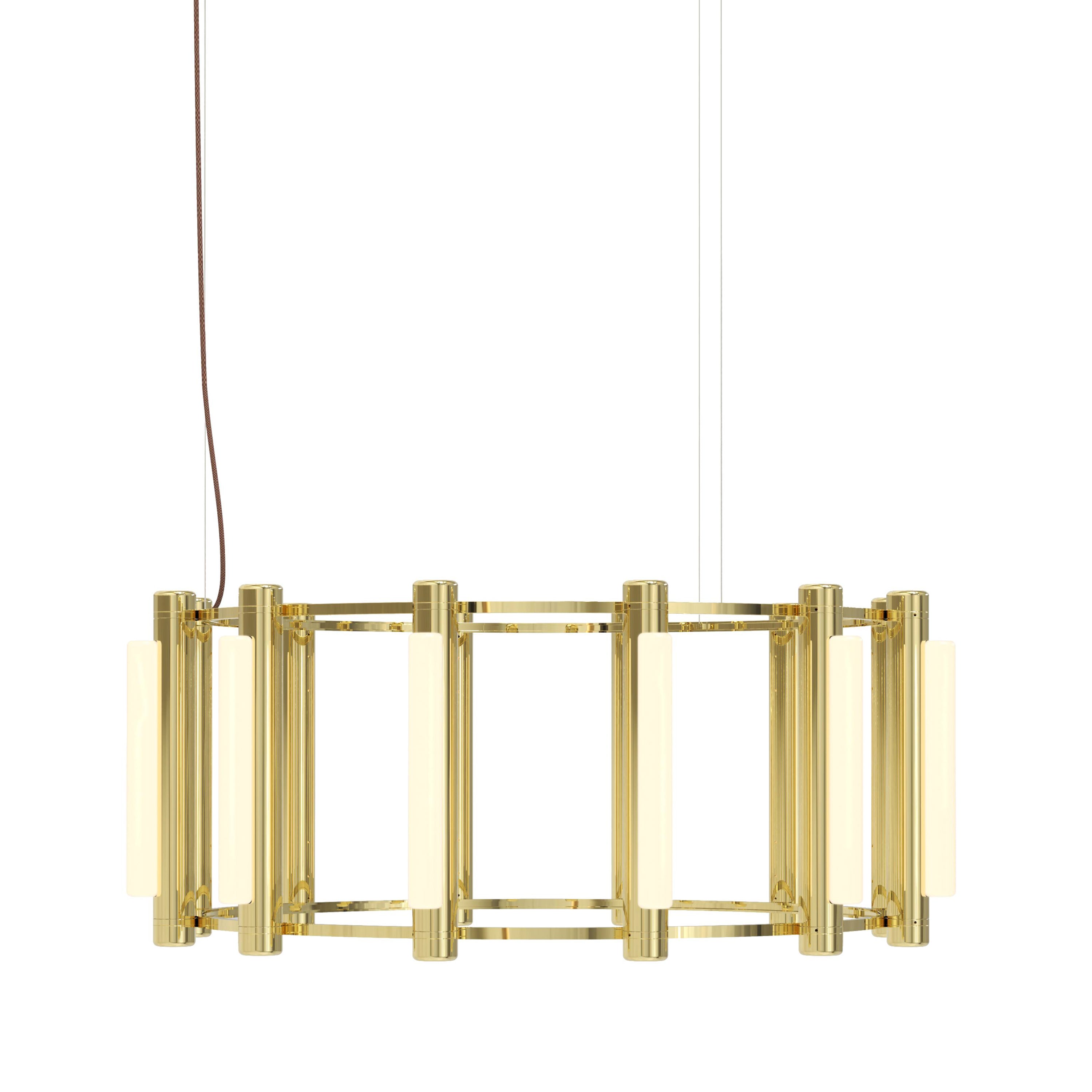 Pipeline 3 Chandelier: Brass