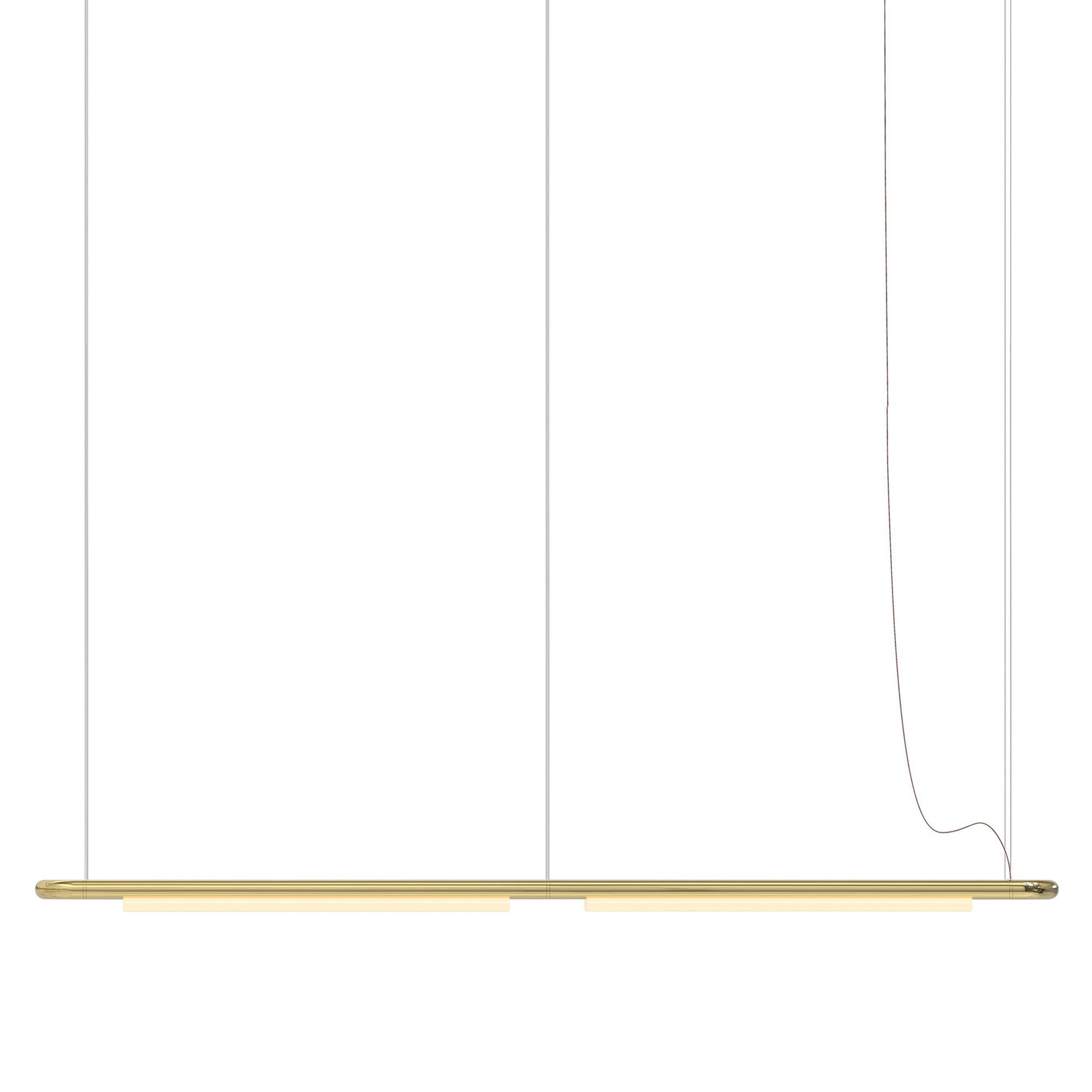 Pipeline CM7 Pendant Light: Brass + Brass