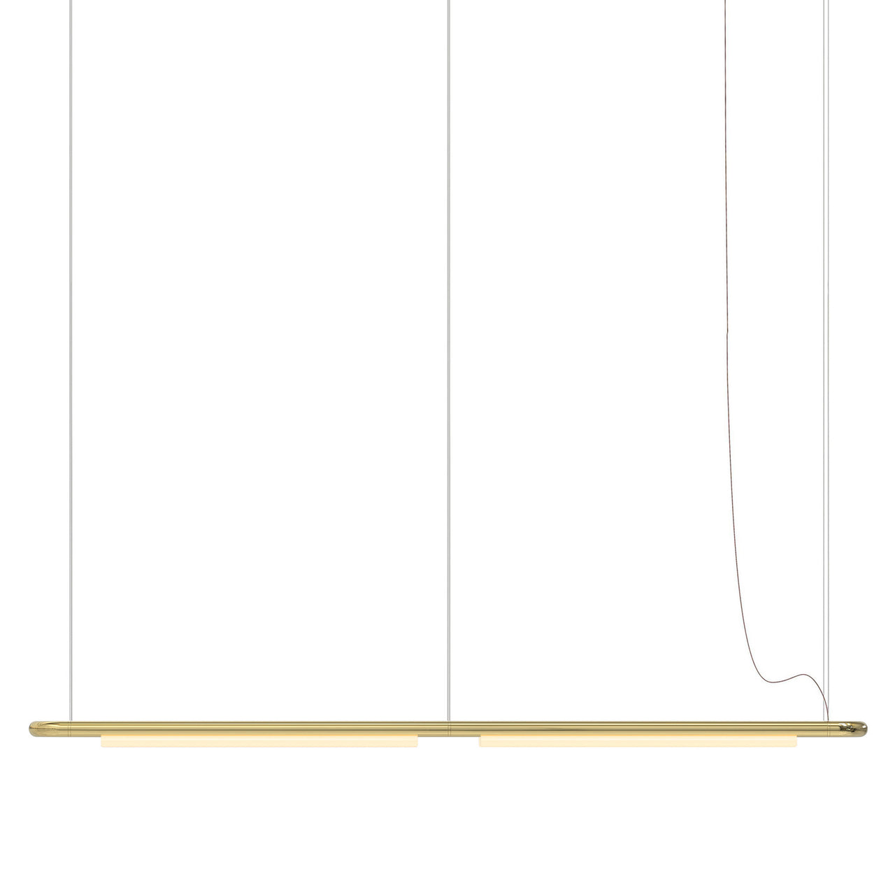 Pipeline CM7 Pendant Light: Brass + Brass