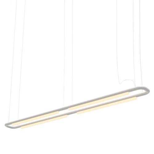 Pipeline CM7 Pendant Light: White + White