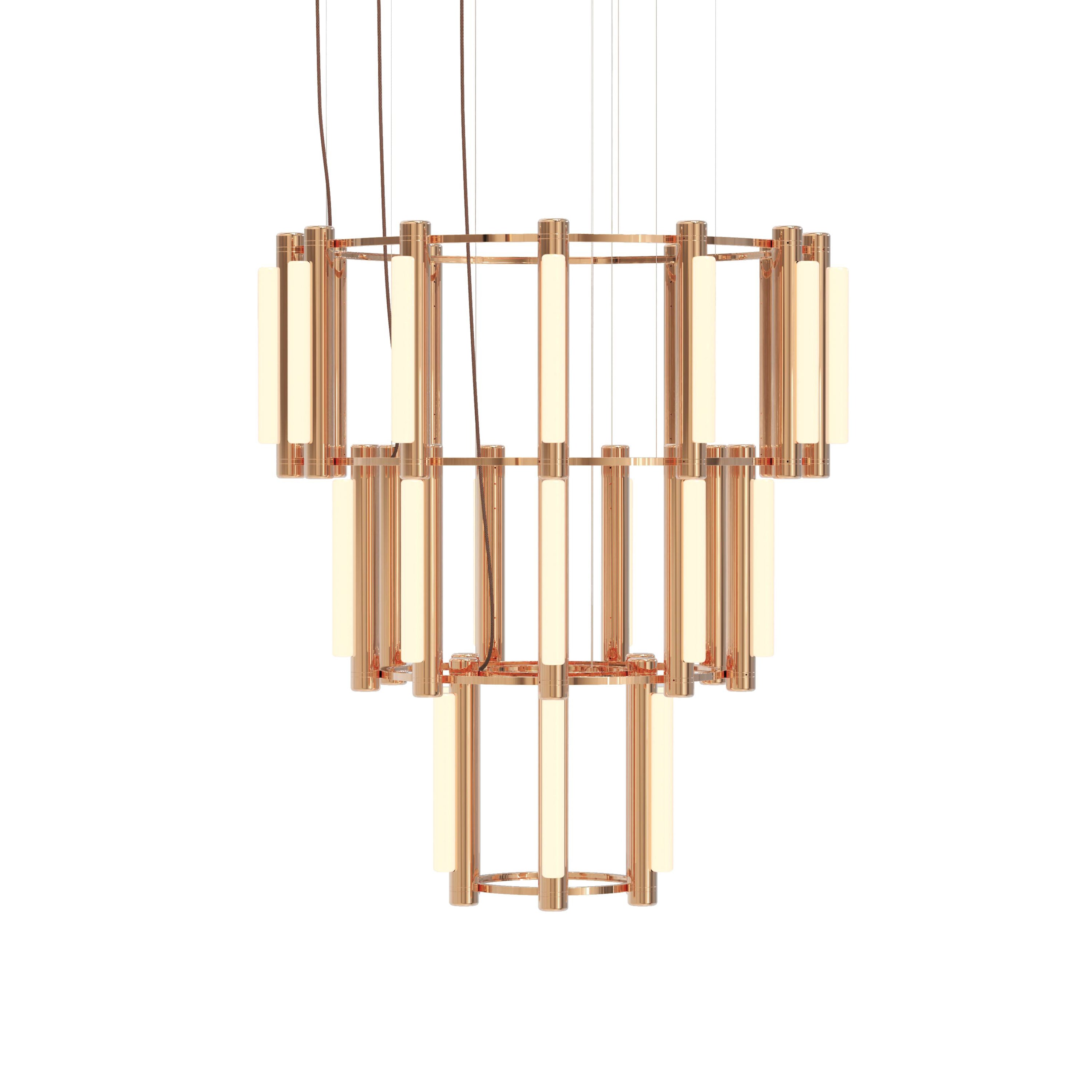 Pipeline 10 Chandelier: Copper