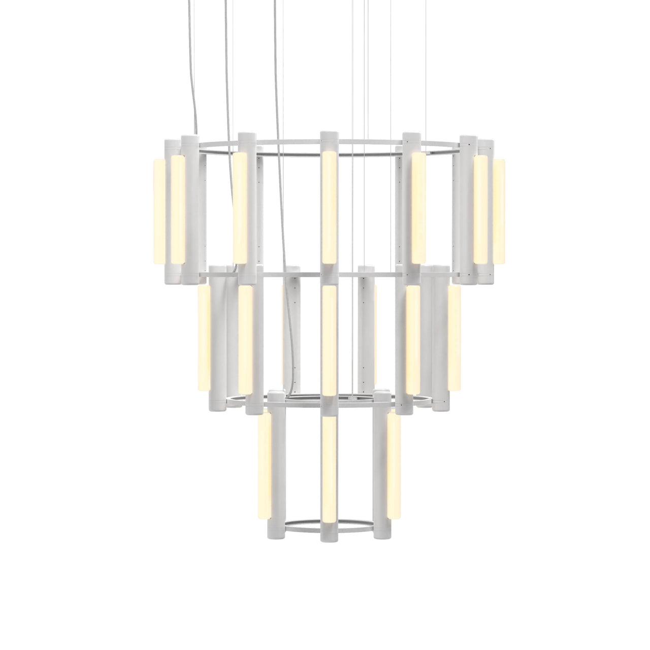 Pipeline 10 Chandelier: White