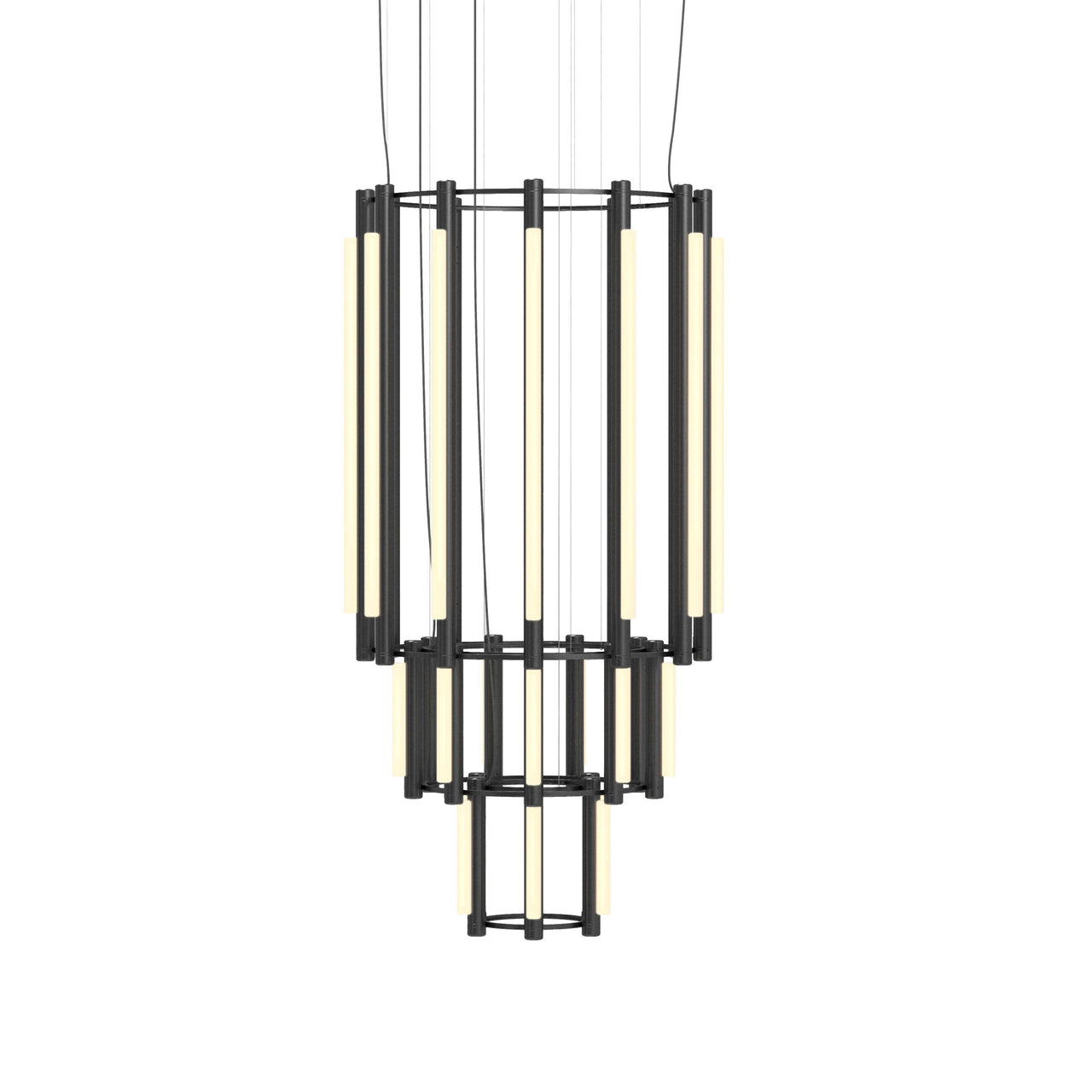 Pipeline 11 Chandelier: Black