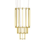 Pipeline 11 Chandelier: Brass