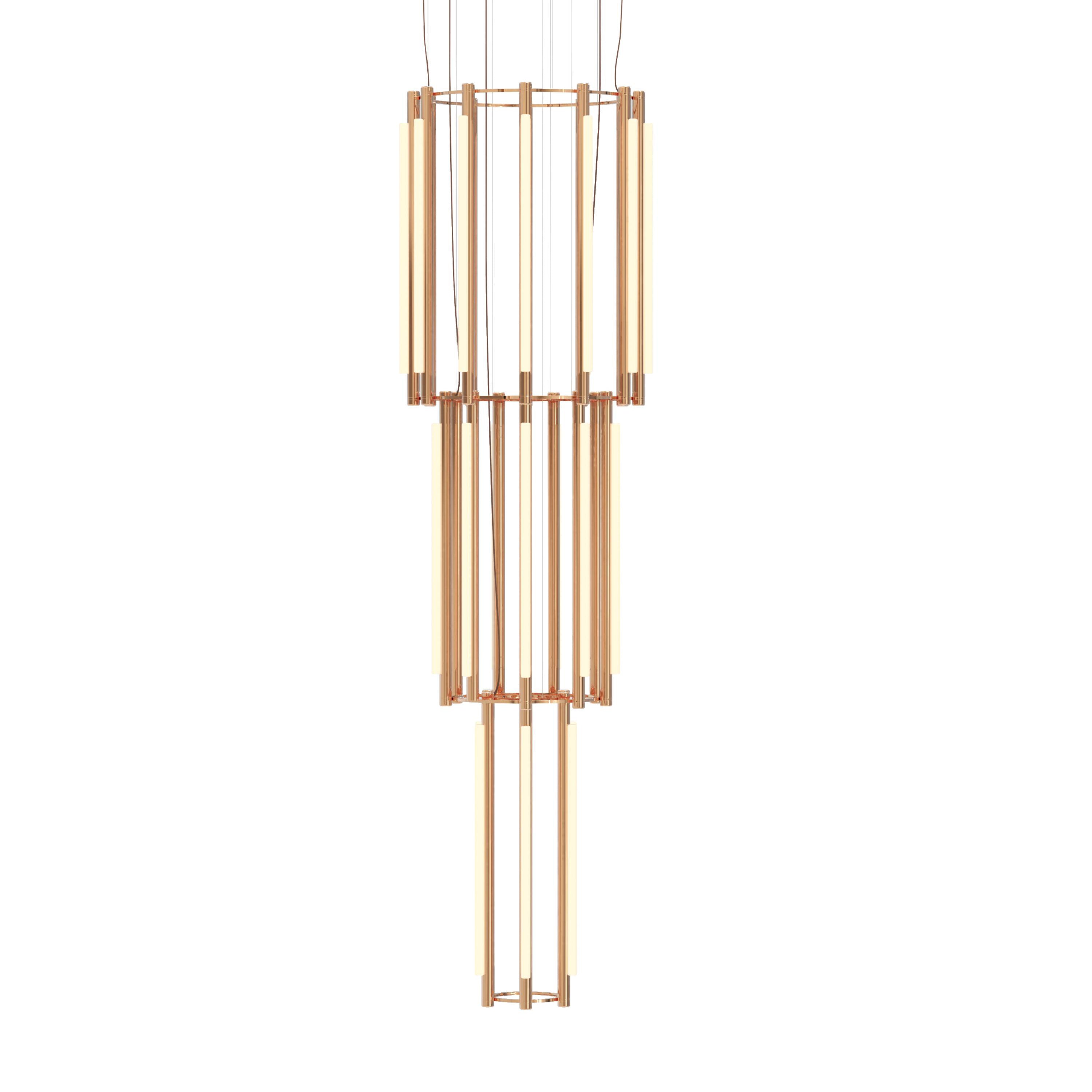 Pipeline 12 Chandelier: Copper