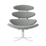 Corona Chair: Brushed Chrome + Without Ottoman