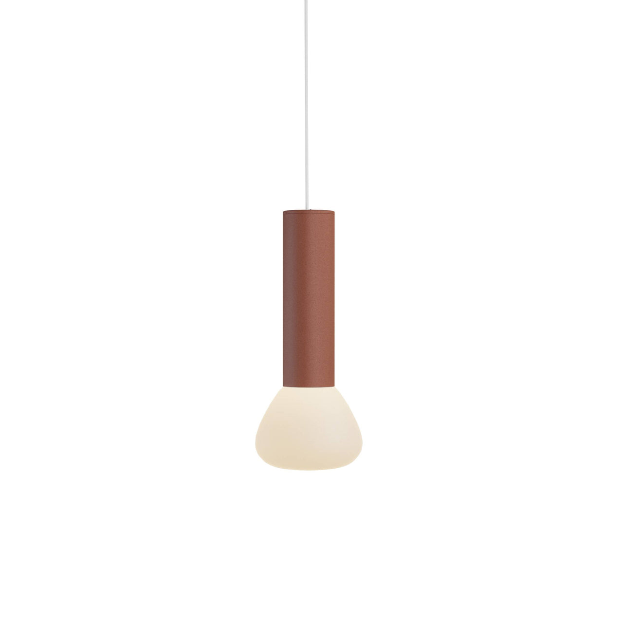 Parc 02 Pendant: Textured Terracotta + White