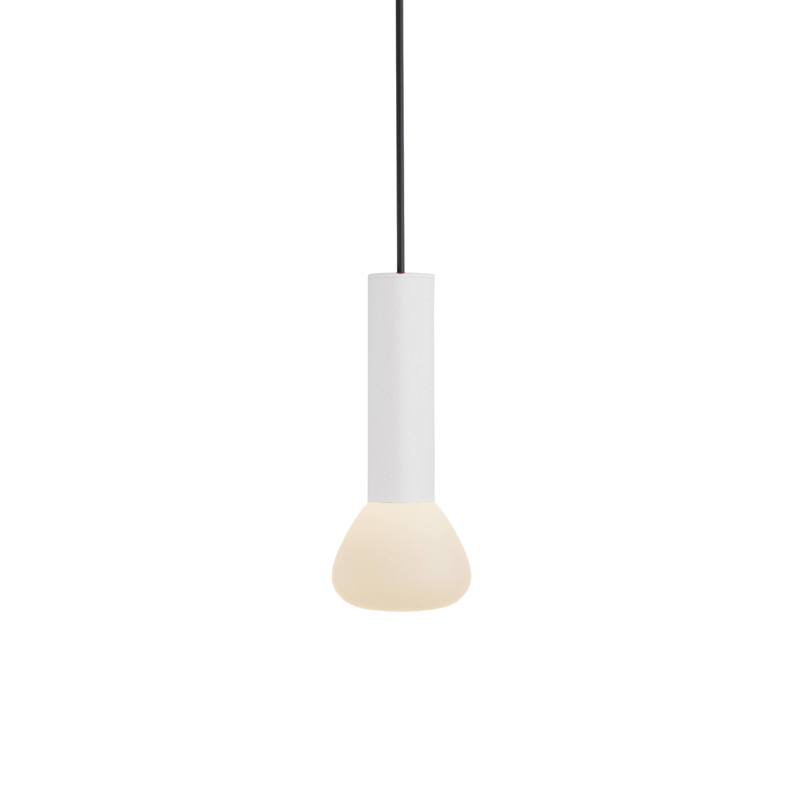 Parc 02 Pendant: Textured White + Black