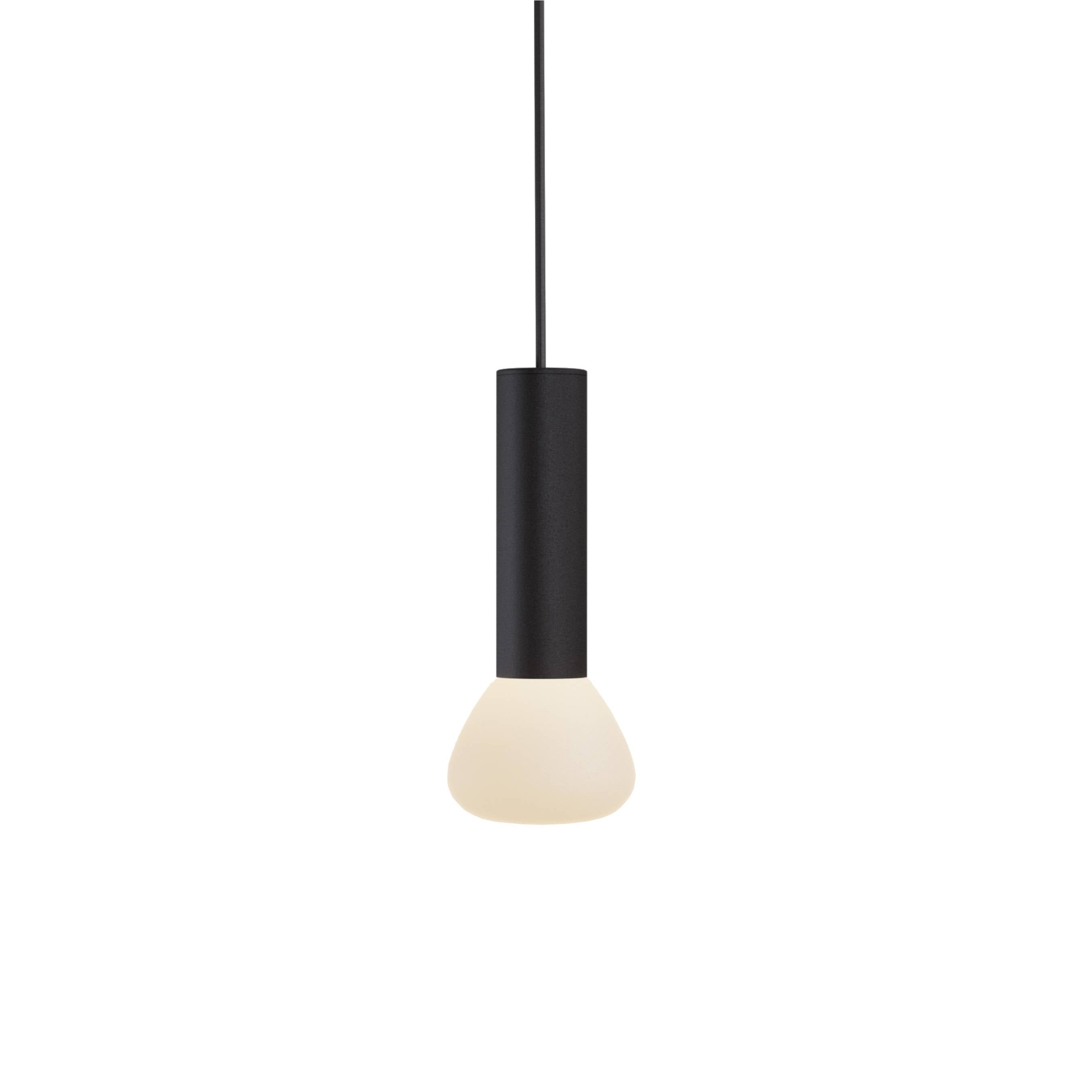 Parc 02 Pendant: Textured Black + Black