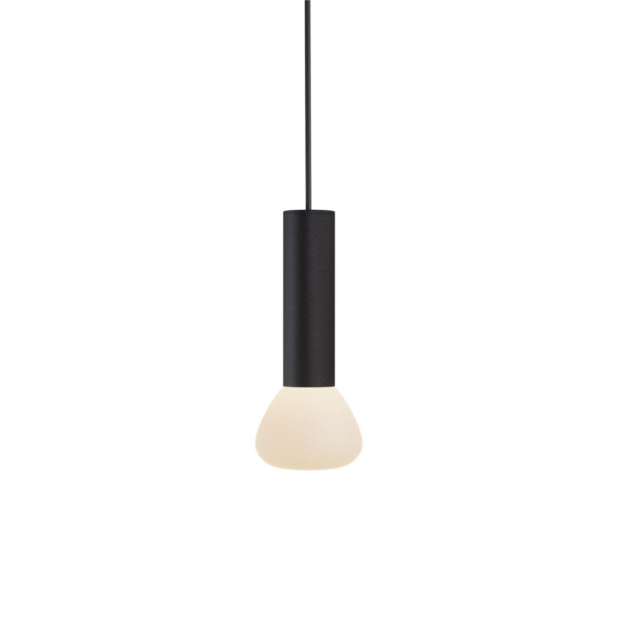 Parc 02 Pendant: Textured Black + Black