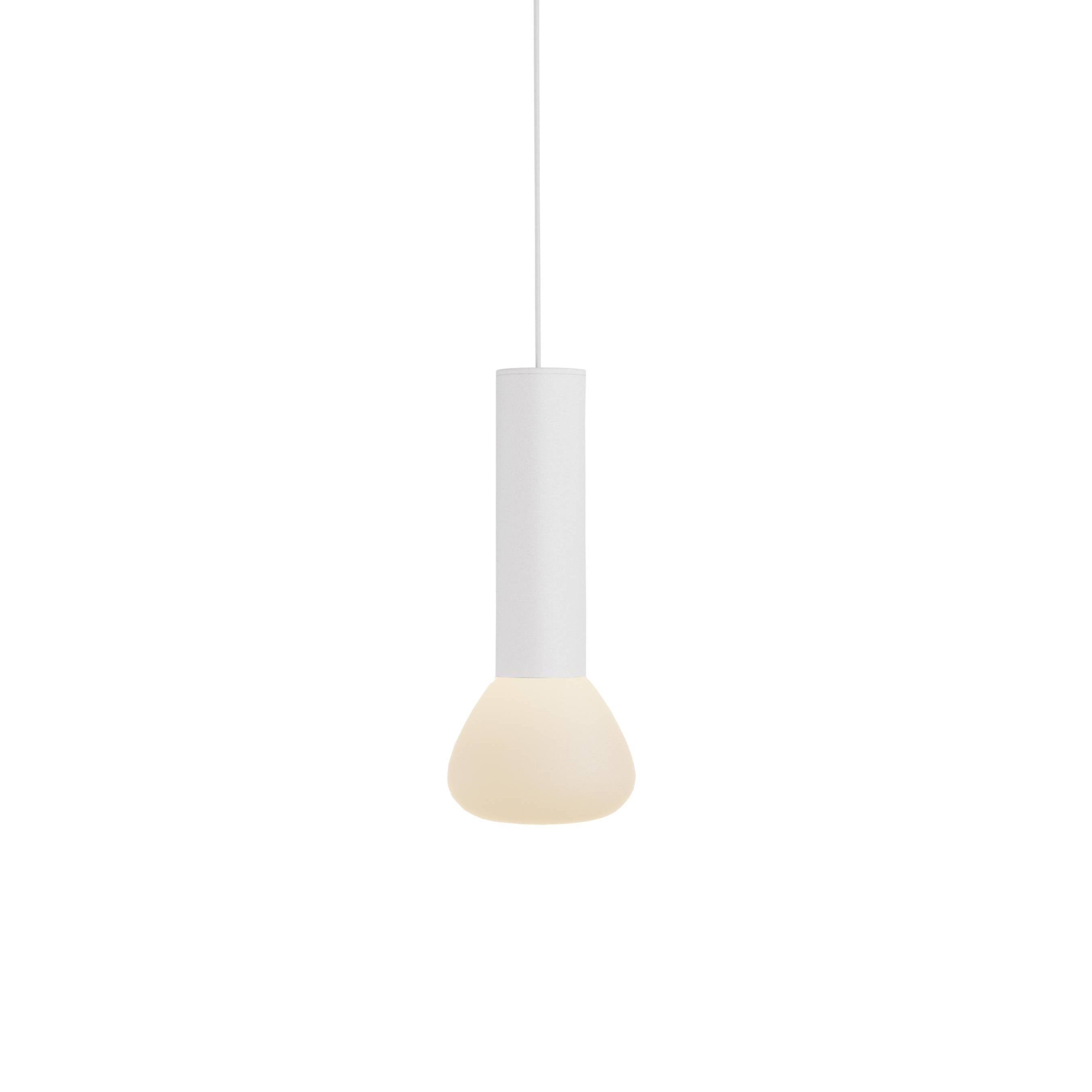 Parc 02 Pendant: Textured White + White
