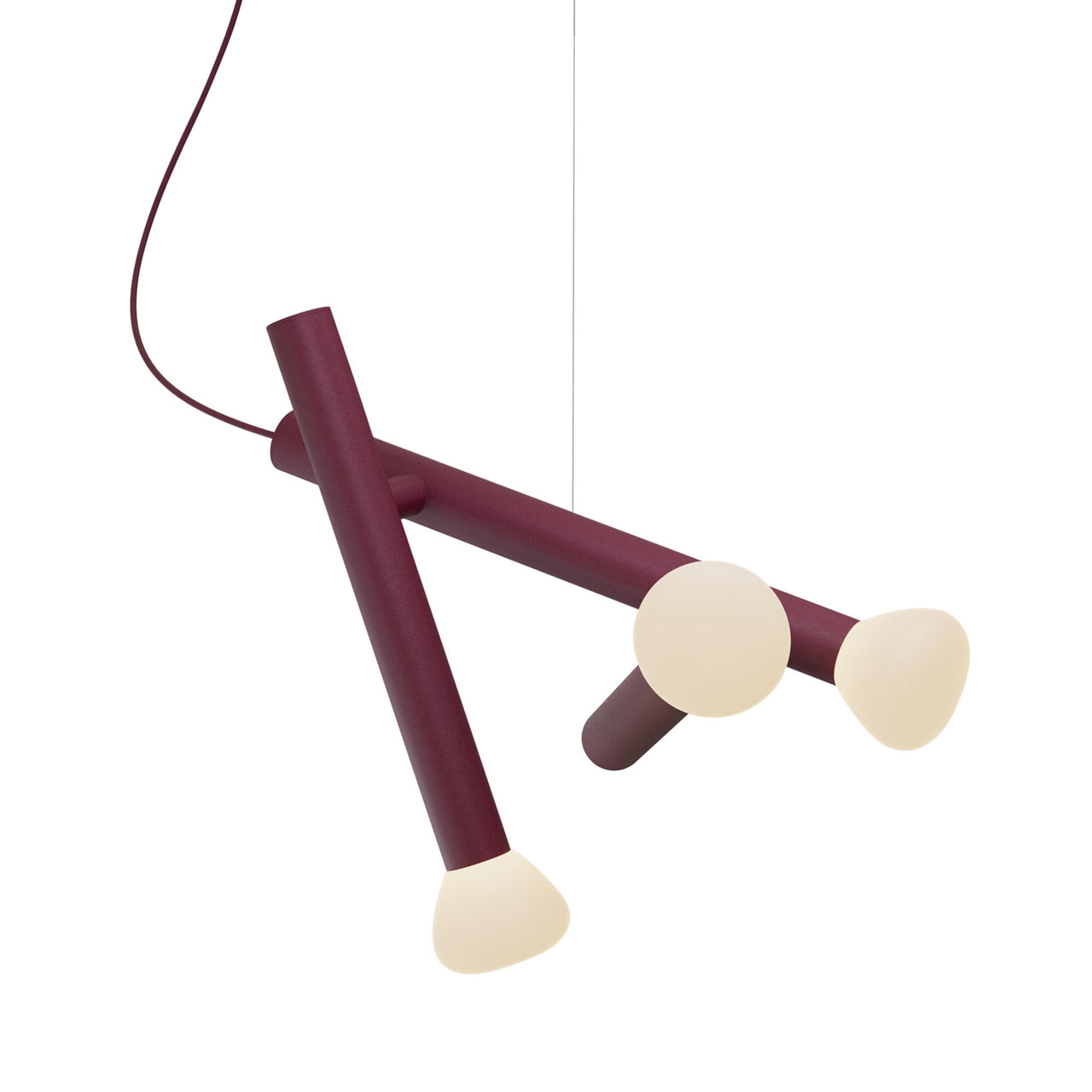 Parc 04 Pendant: Burgundy + Burgundy