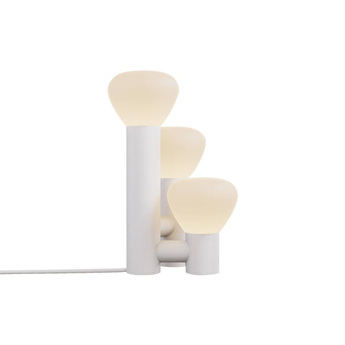 Parc 06 Table Lamp: Footswitch + Textured White + White