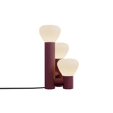 Parc 06 Table Lamp: Handswitch +  Burgundy + Black