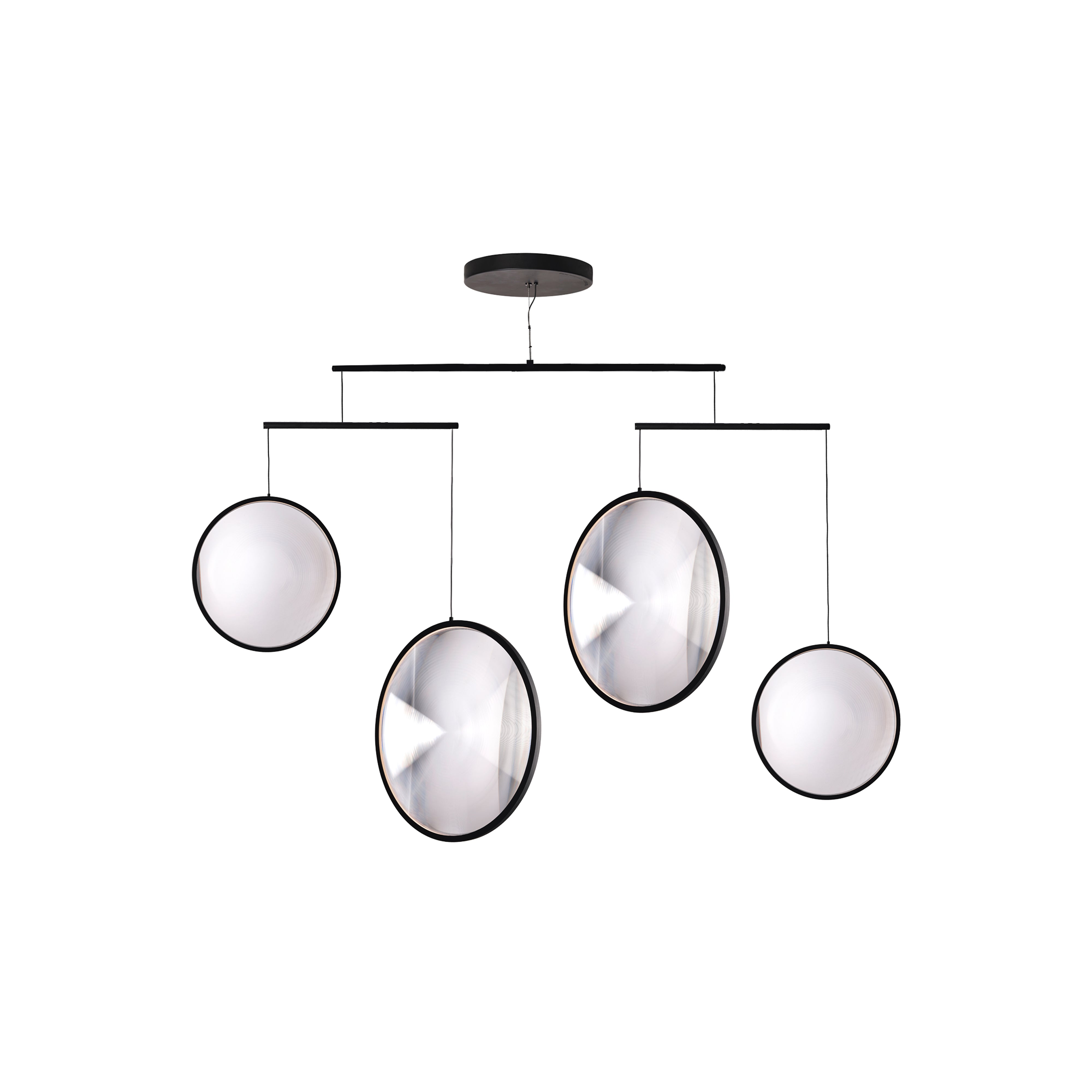 Focus Chandelier: Black + 4