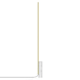 T.O Floor Light: White Carrara Marble + Brass