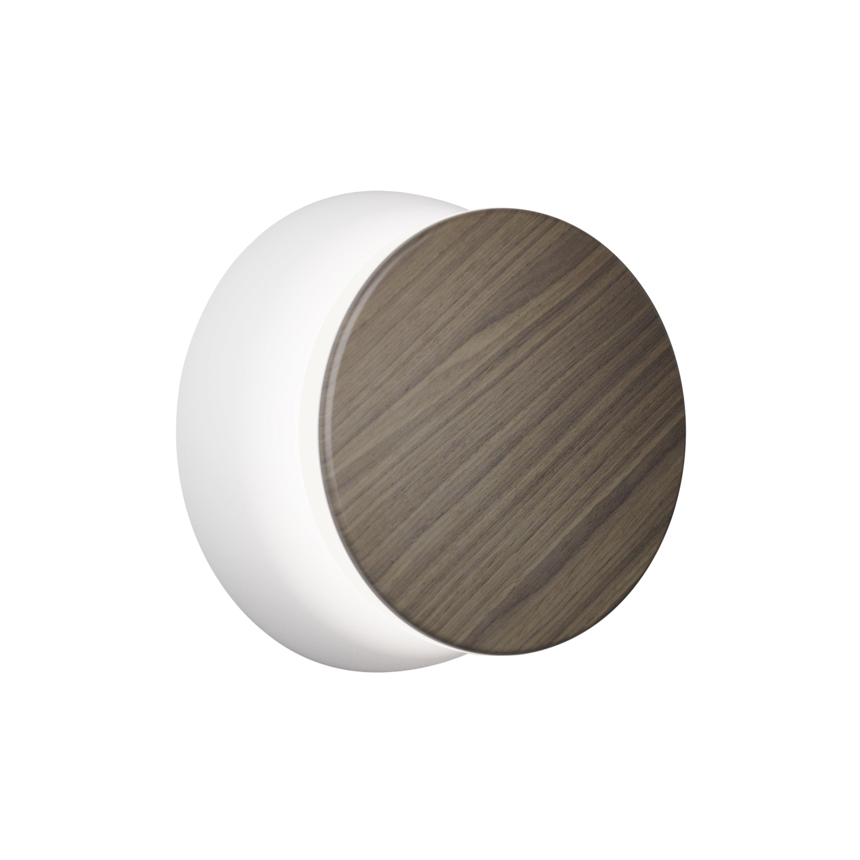 Totem Puck: Matte White + Walnut