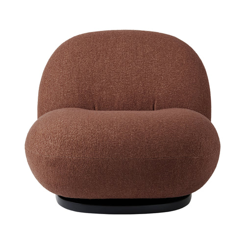 Pacha Lounge Chair: Swivel + Black Semi Matt