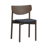 Hane Chair: Seat Upholstered - Set of 2 + Smoked Oak