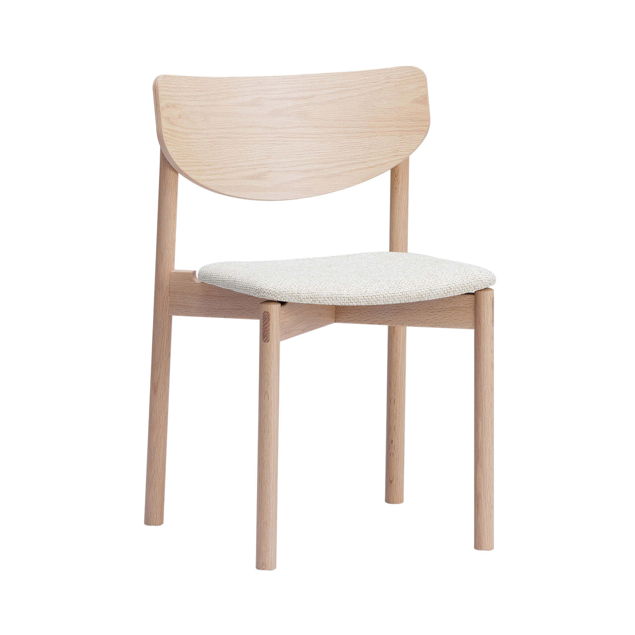 Hane Chair: Seat Upholstered - Set of 2 + White Oak