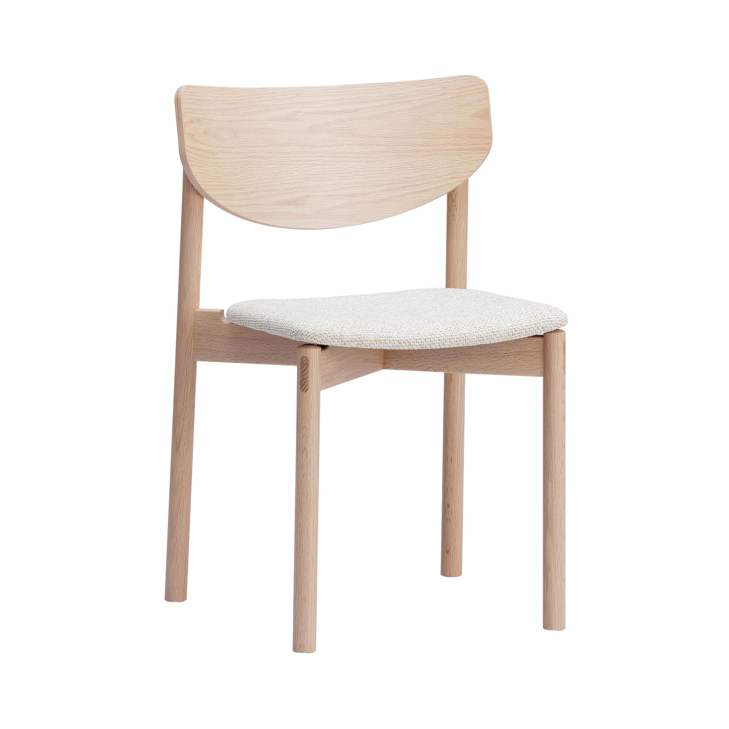 Hane Chair: Seat Upholstered + White Oak + Baton B-IV