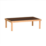Taruki Coffee Table: Rectangle + Bronze Glass + Natural Oak