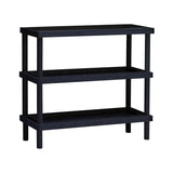 Taruki Shelf: Low + Smoked Glass + Indigo Ash