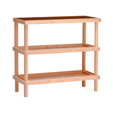 Taruki Shelf: Low + Bronze Glass + Natural Oak