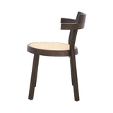 Pagoda Cane Chair: Dark Brown Oak